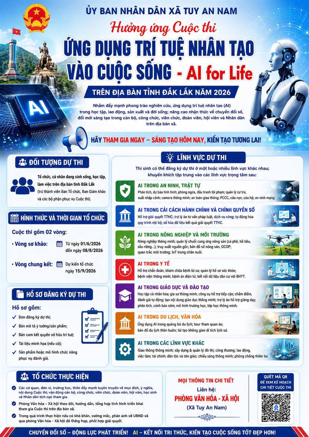 V/v tham gia Cuộc thi “Ứng dụng trí tuệ nhân tạo vào cuộc sống - AI for Life trên  địa bàn tỉnh Đắk Lắk năm 2026