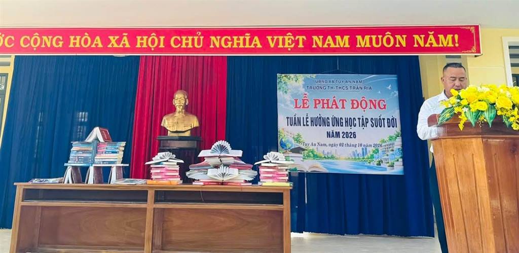 TRƯỜNG TH & THCS TRẦN RỊA PHÁT ĐỘNG TUẦN LỄ HƯỞNG ỨNG HỌC TẬP SUỐT ĐỜI NĂM 2026.