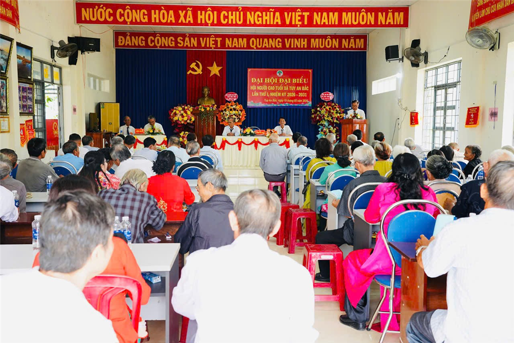 TỔ CHỨC ĐẠI HỘI ĐẠI BIỂU HỘI NGƯỜI CAO TUỔI XÃ TUY AN BẮC LẦN THỨ I, NHIỆM KỲ 2026 – 2031