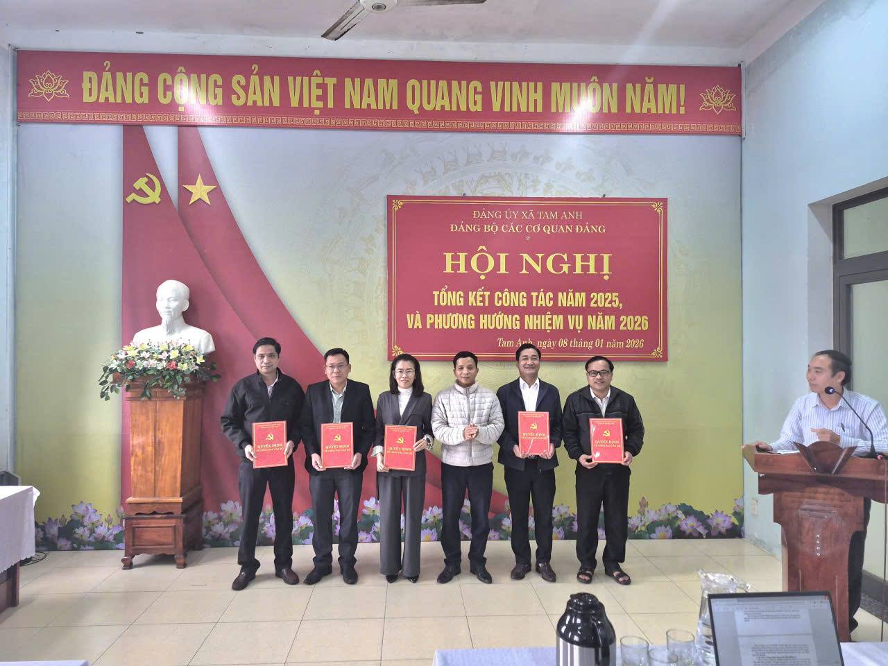 Đảng bộ cơ sở các cơ quan Đảng xã Tam Anh tổ chức hội nghị Tổng kết công tác Đảng bộ năm 2025, triển khai nhiệm vụ năm 2026
