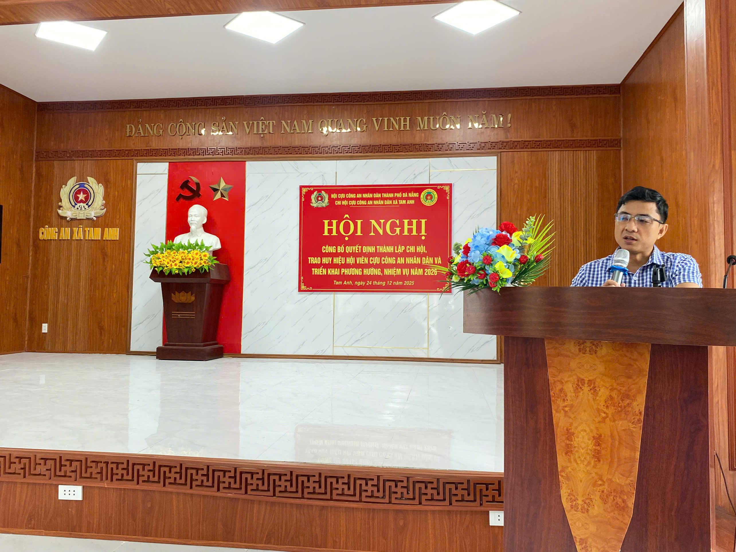 Chi hội Cựu Công an nhân dân xã Tam Anh tổ chức hội nghị công bố quyết định thành lập Chi hội