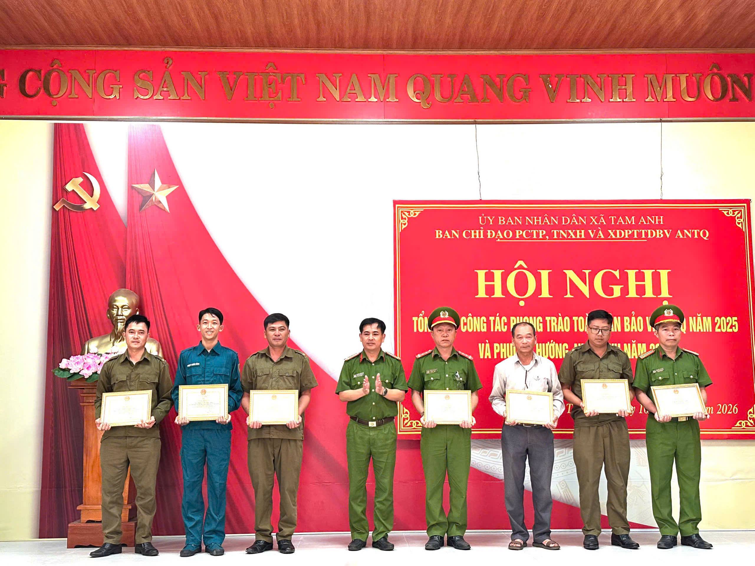 UBND xã Tam Anh tổng kết phong trào Toàn dân bảo vệ an ninh Tổ quốc năm 2025