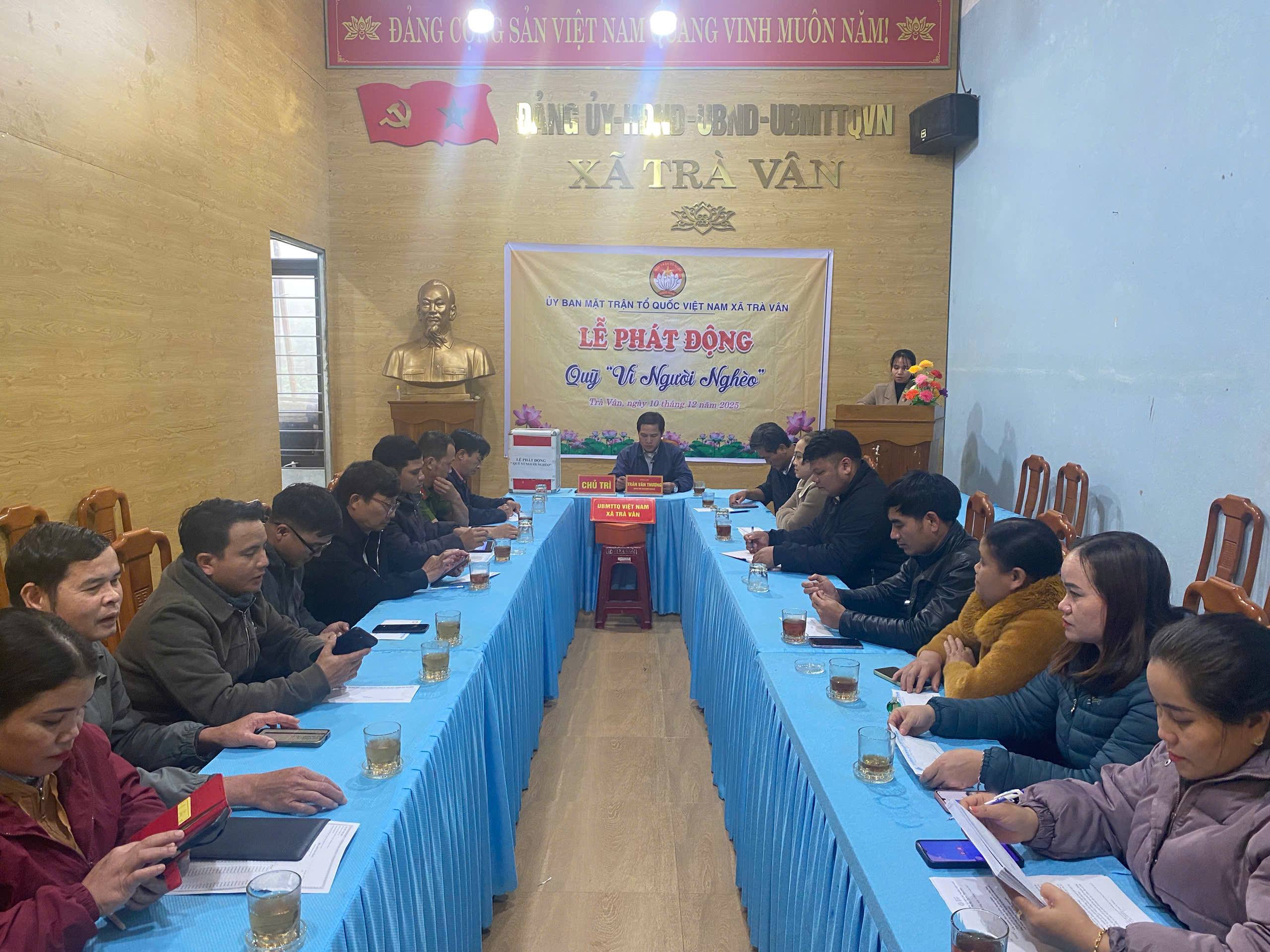 LỄ PHÁT ĐỘNG ỦNG HỘ QUỸ “VÌ NGƯỜI NGHÈO” NĂM 2025 TẠI XÃ TRÀ VÂN