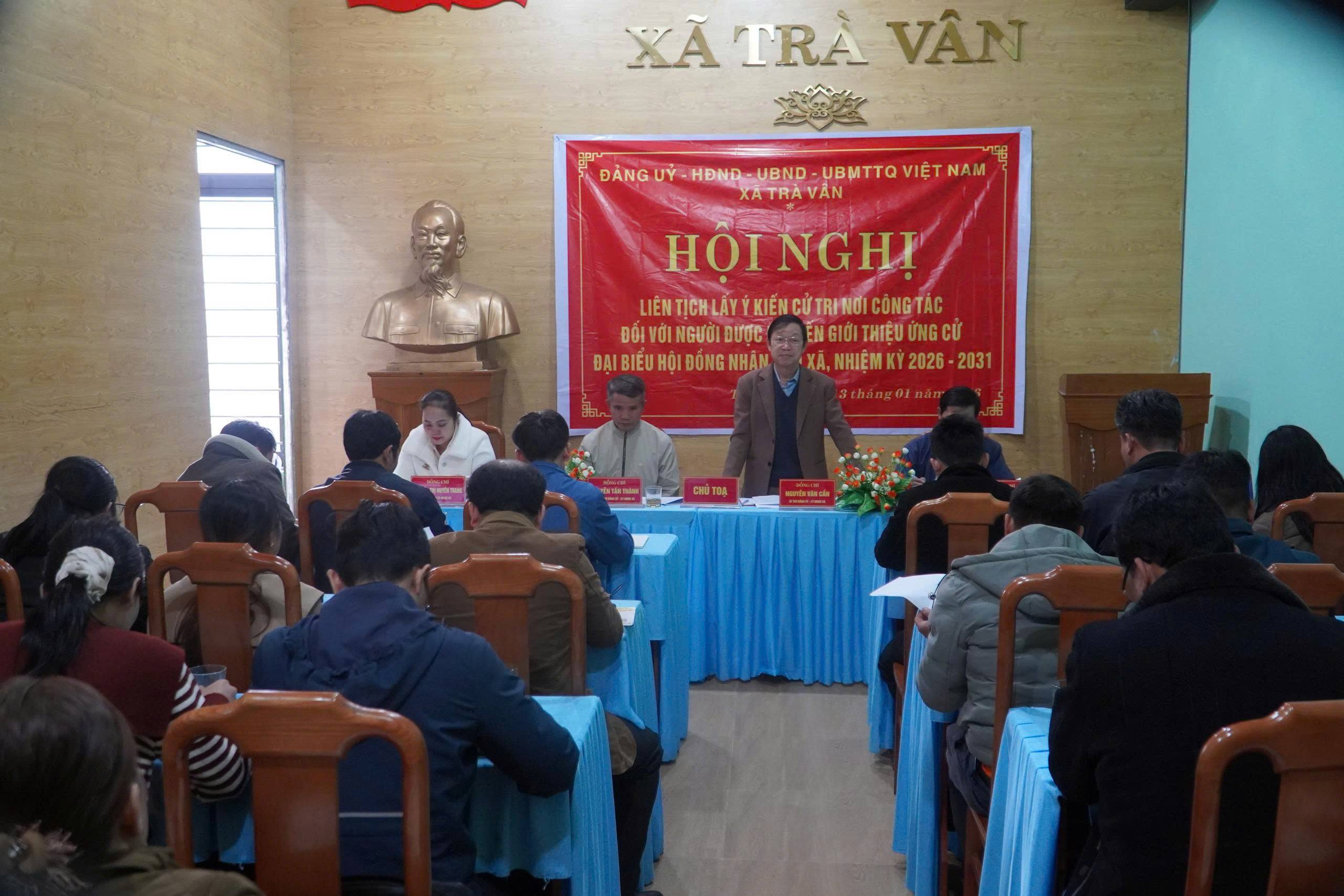 HỘI NGHỊ LIÊN TỊCH LẤY Ý KIẾN CỬ TRI NƠI CÔNG TÁC ĐỐI VỚI NGƯỜI ĐƯỢC DỰ KIẾN GIỚI THIỆU ỨNG CỬ ĐẠI BIỂU HĐND XÃ, NHIỆM KỲ 2026 - 2031