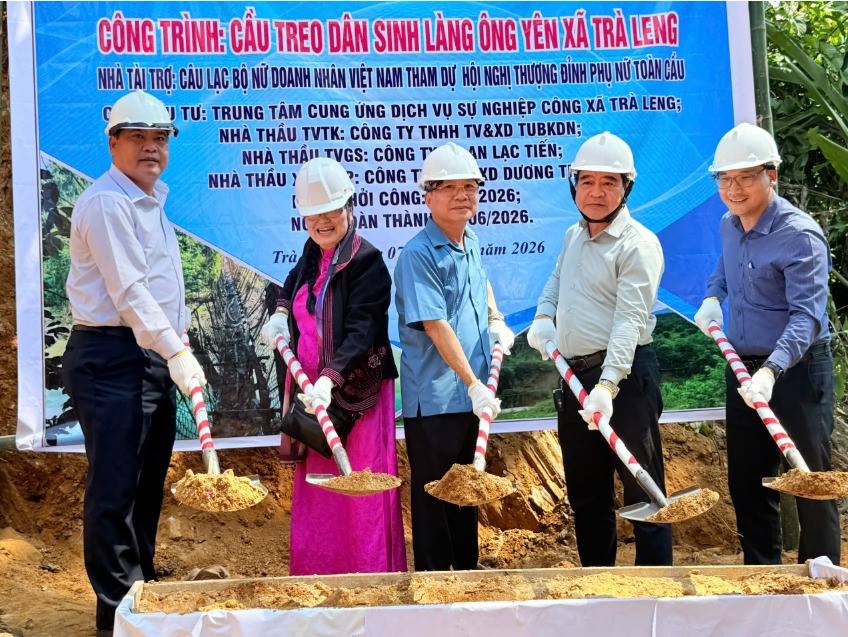 Đà Nẵng: Trà Leng khởi công cầu treo dân sinh tại làng Ông Yên