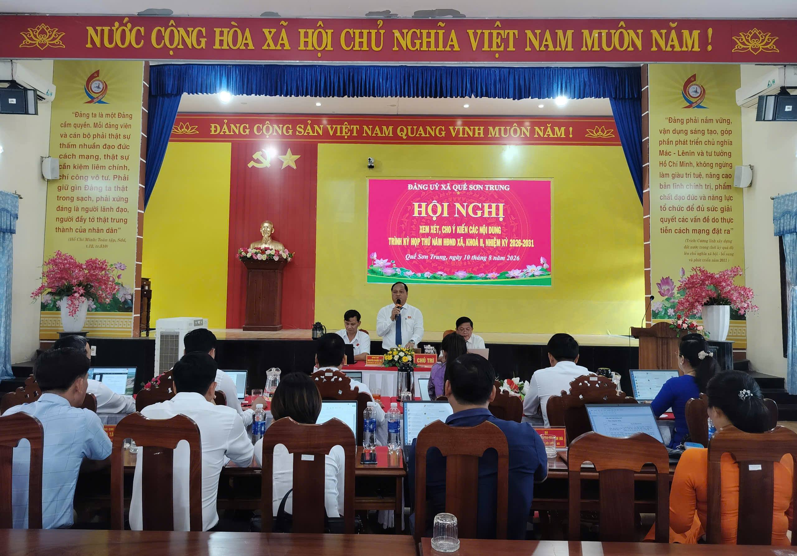 Xã Quế Sơn Trung tổ chức Hội nghị Ban Chấp hành Đảng bộ xã