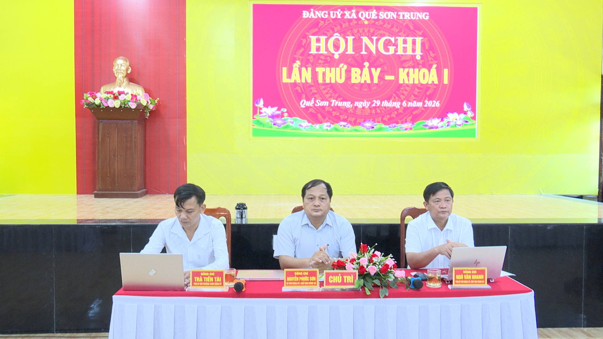 Đảng ủy xã Quế Sơn Trung tổ chức Hội nghị Sơ kết công tác 6 tháng đầu năm, triển khai nhiệm vụ 6 tháng cuối năm 2026.
