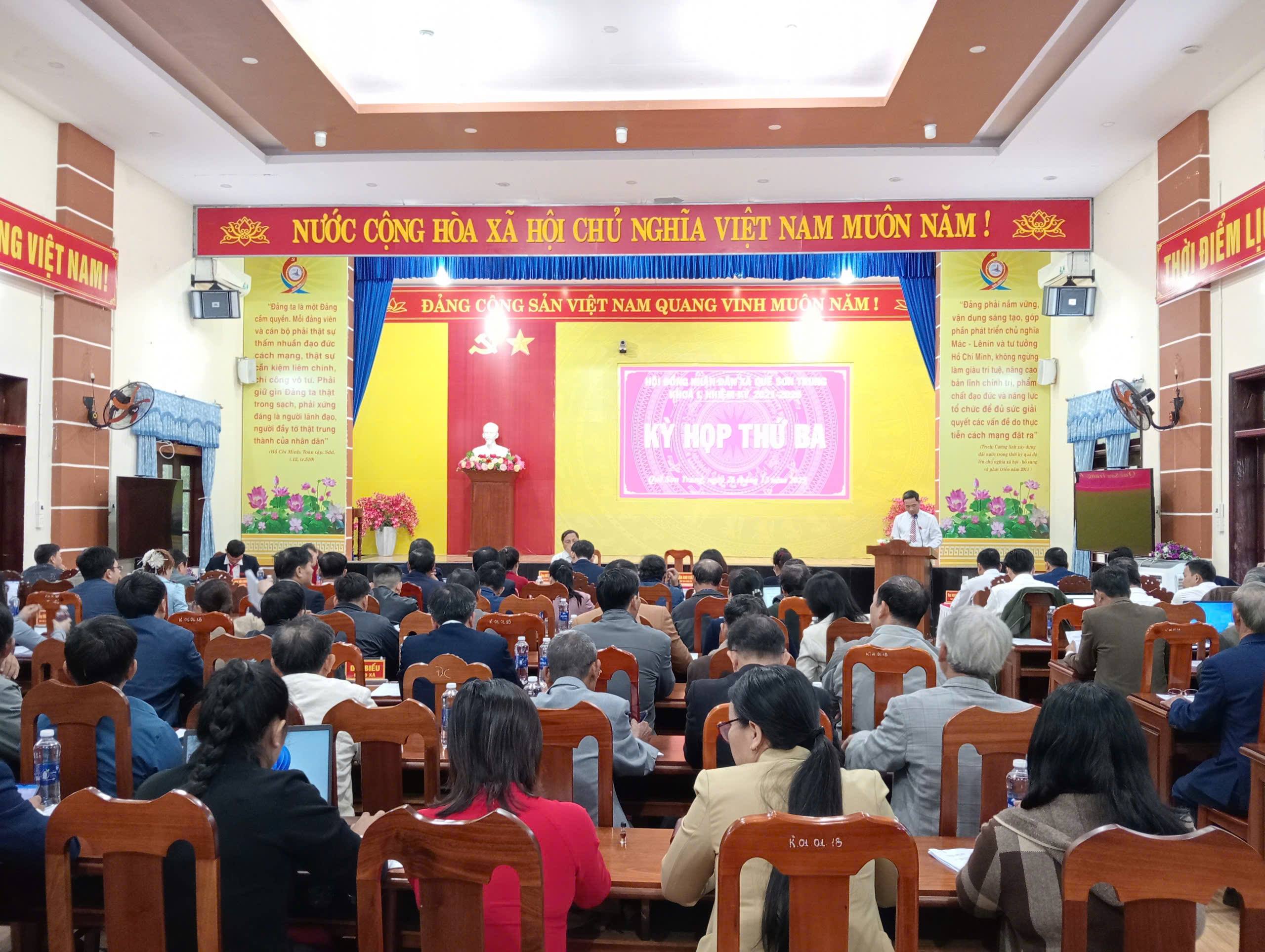 Hội Đồng Nhân Dân xã Quế Sơn Trung tổ chức Kỳ họp thứ 3, HĐND xã khoá I.