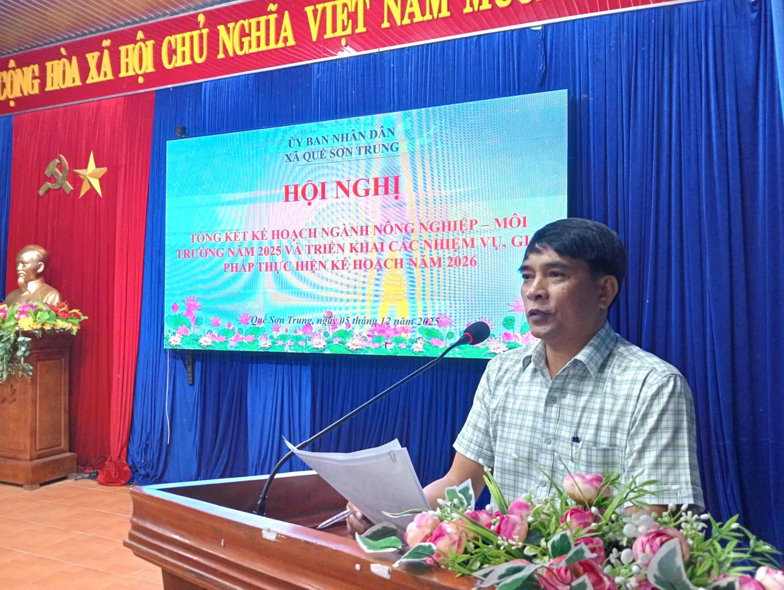 Xã Quế Sơn Trung triển khai nhiệm vụ ngành Nông nghiệp - Môi trường năm 2026.