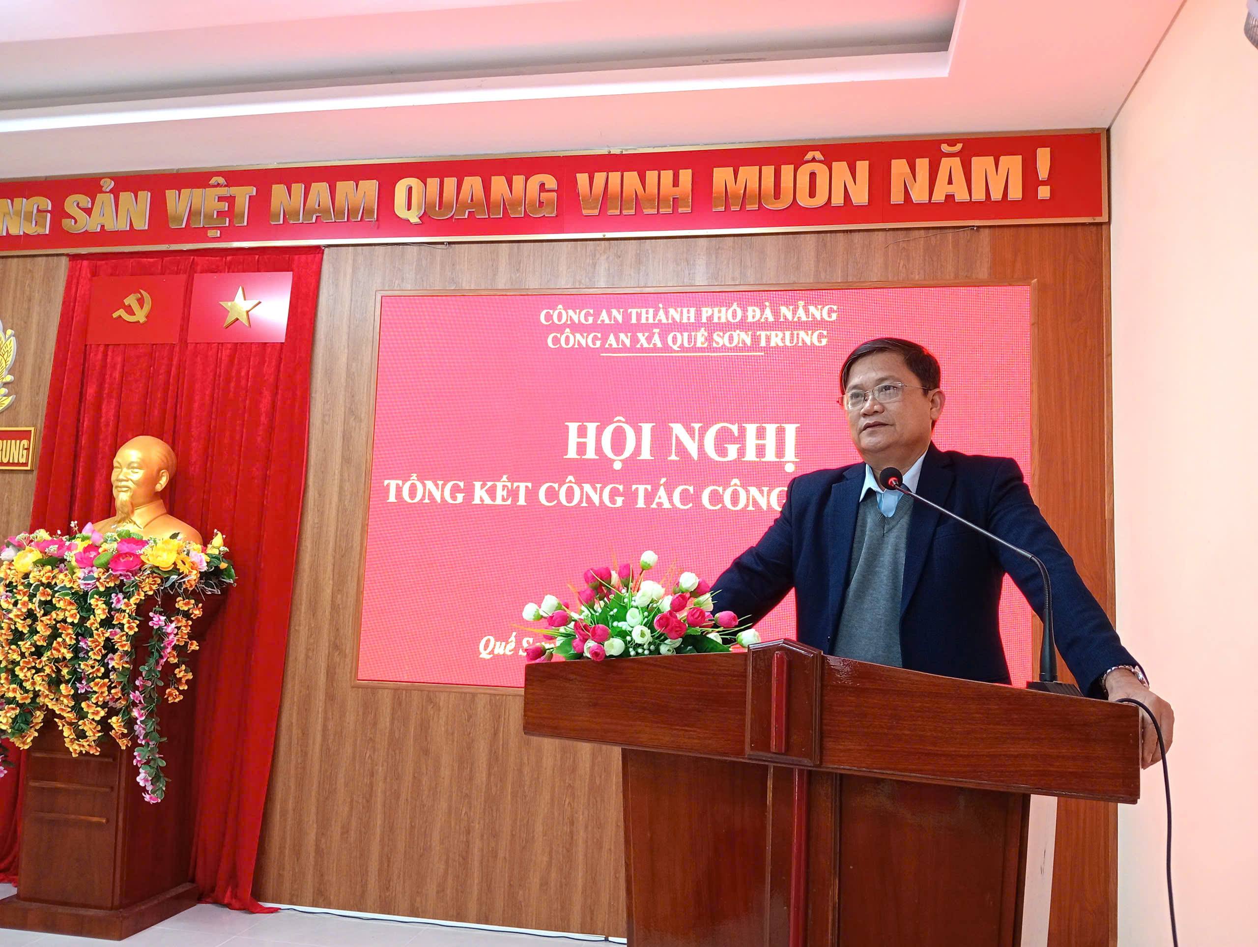CÔNG AN XÃ QUẾ SƠN TRUNG TỔ CHỨC HỘI NGHỊ TỔNG KẾT CÔNG TÁC  NĂM 2025