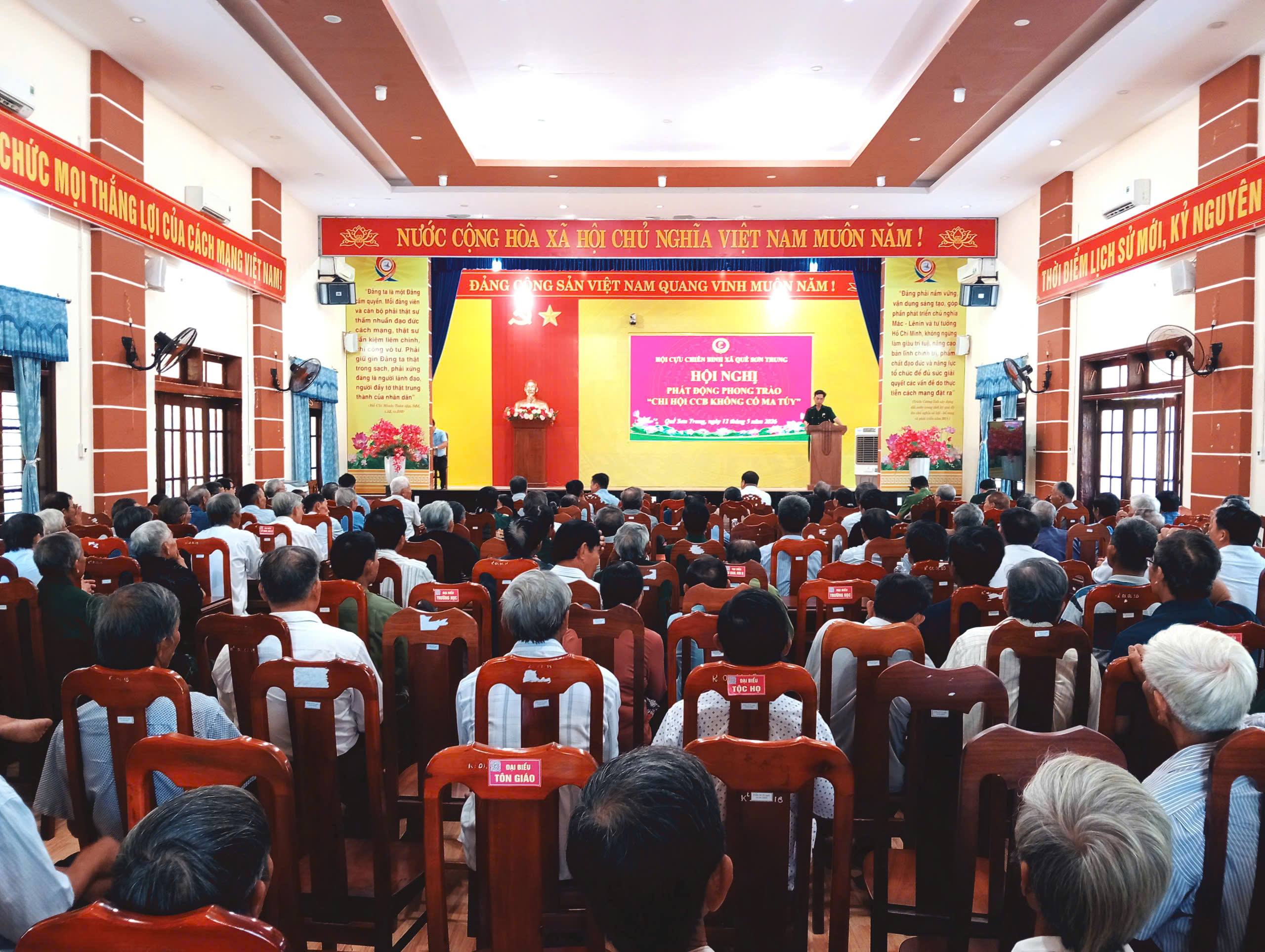 Hội Cựu Chiến binh xã Quế Sơn Trung phát động xây dựng Chi hội không ma túy.