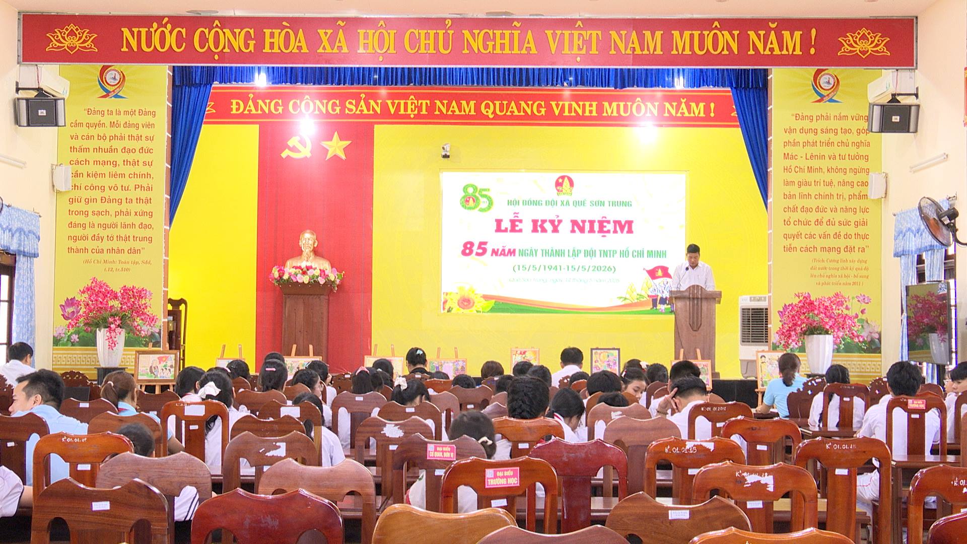Hội Đồng đội xã Quế Sơn Trung Kỷ niệm 85 năm Ngày thành lập Đội Thiếu niên tiền phong Hồ Chí Minh.