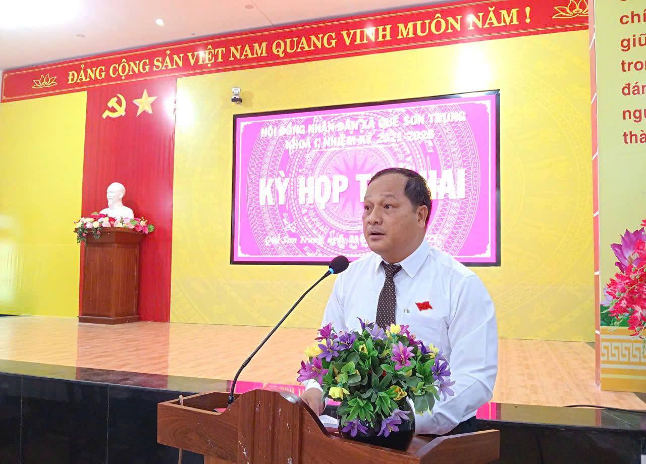 Hội đồng nhân dân xã Quế Sơn Trung tổ chức Kỳ họp thứ hai, nhiệm kỳ 2021 - 2026