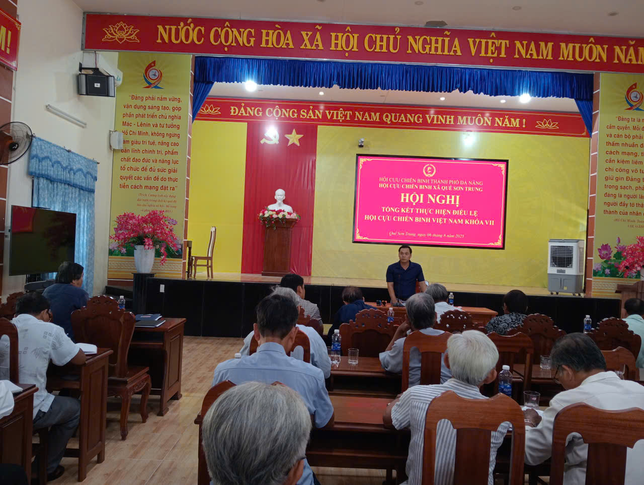 HỘI NGHỊ TỔNG KẾT ĐIỀU LỆ HỘI CỰU CHIẾN BINH  XÃ QUẾ SƠN TRUNG KHÓA VII