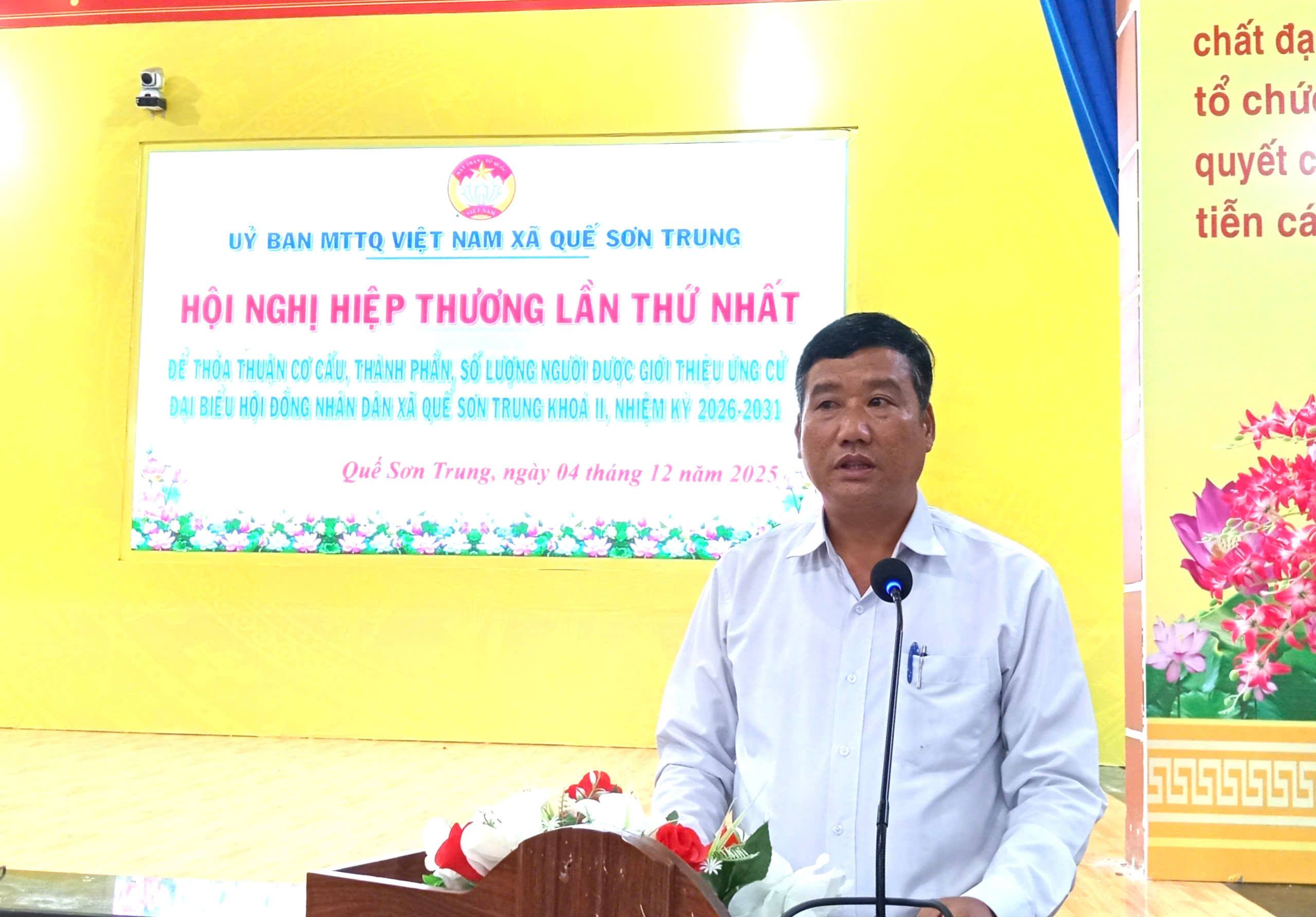 Hội nghị Hiệp thương lần thứ nhất thoả thuận cơ cấu, thành phần, số lượng người được giới thiệu ứng cử đại biểu HĐND xã nhiệm kỳ 2026 - 2031.