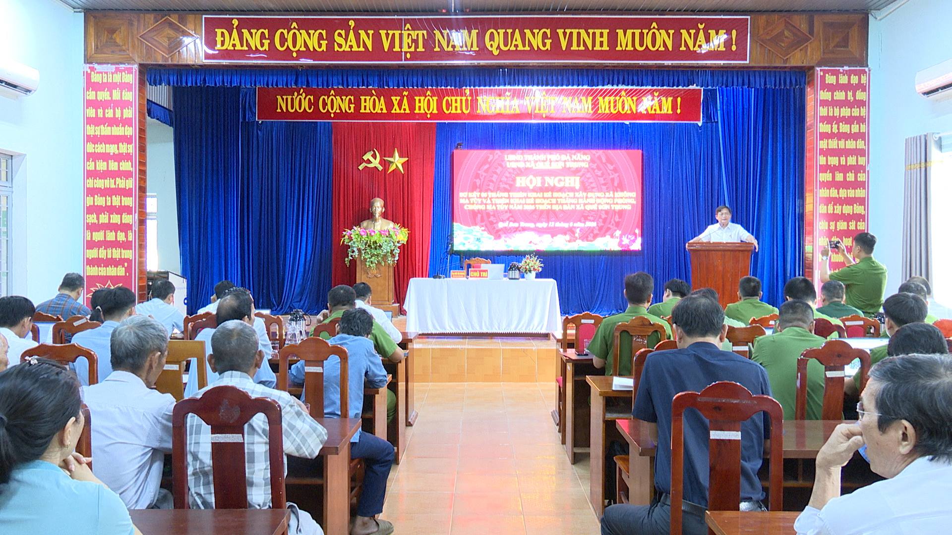 Xã Quế Sơn Trung Hội nghị sơ kết 06 tháng triển khai Kế hoạch xây dựng xã không ma túy.
