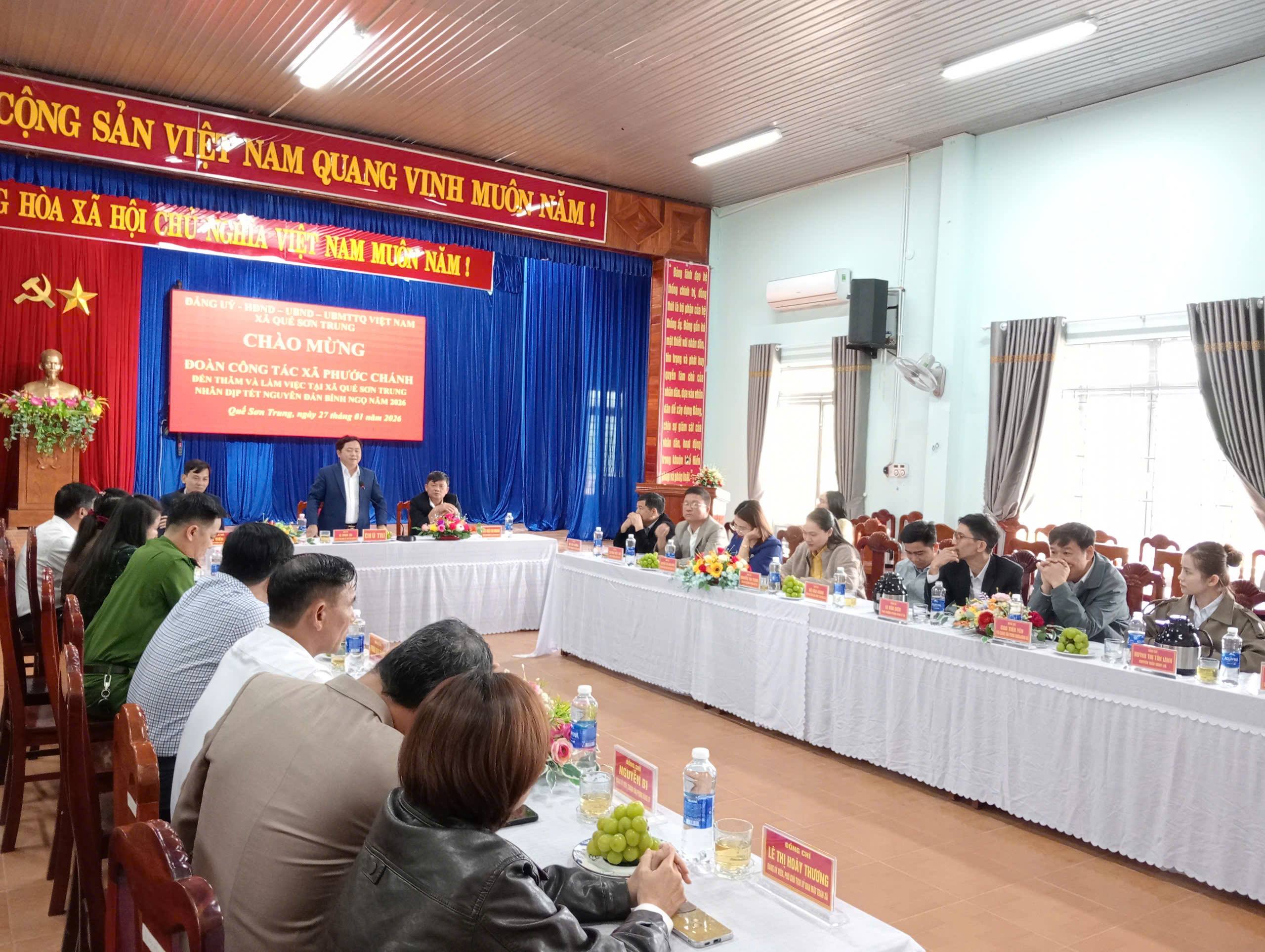 Xã Phước Chánh thăm, làm việc với xã Quế Sơn Trung