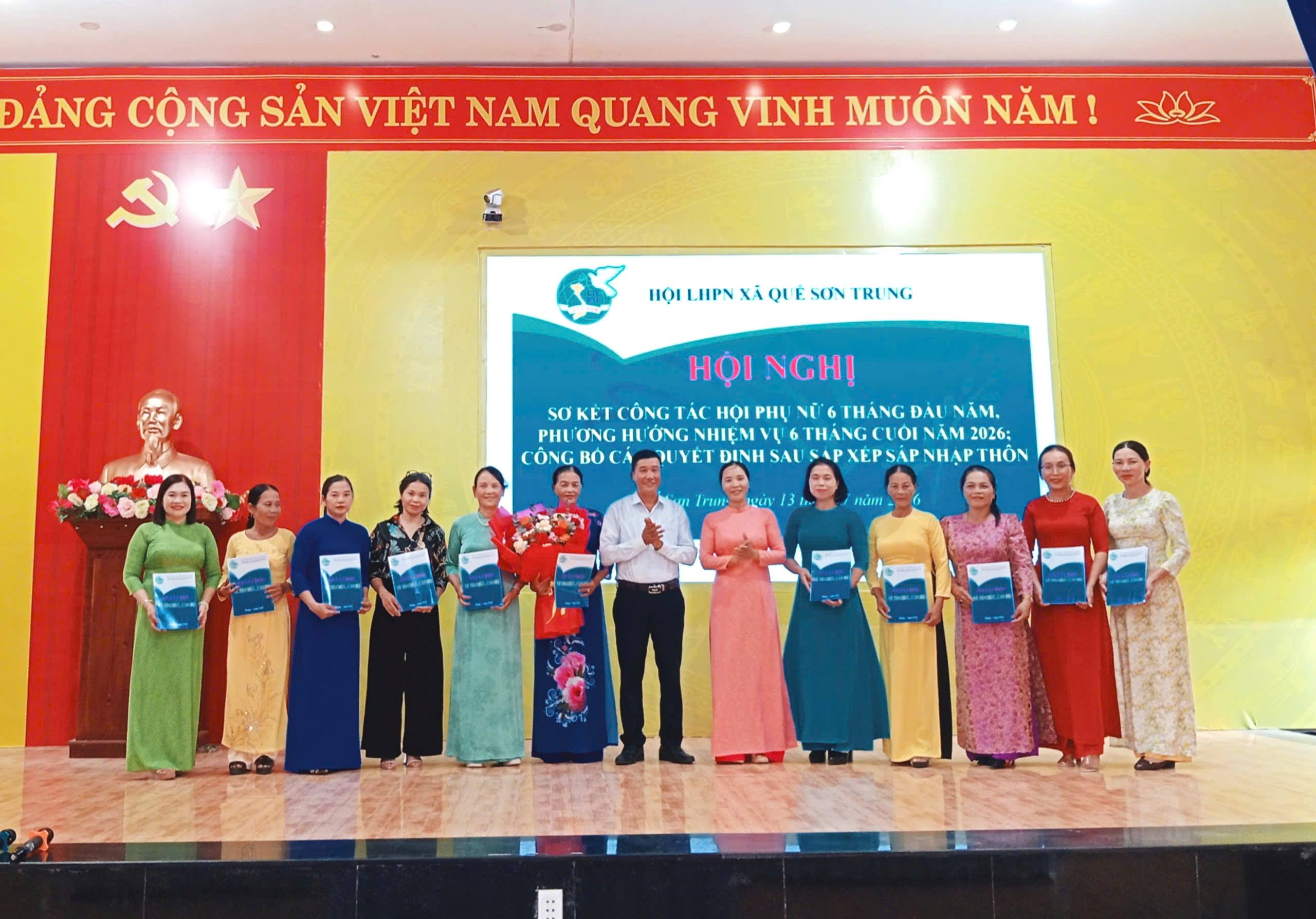 Hội LHPN xã Quế Sơn Trung Hội nghị Sơ kết công tác 06 tháng đầu năm 2026