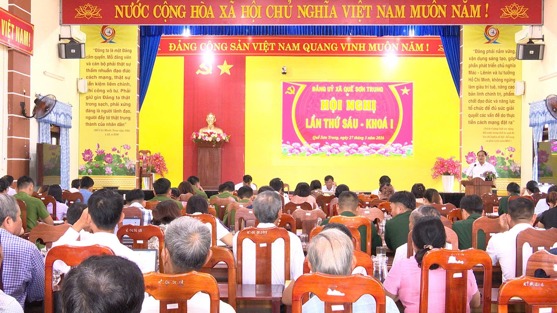 Xã Quế Sơn Trung tổ chức Hội nghị Sơ kết công tác Quý I/2026