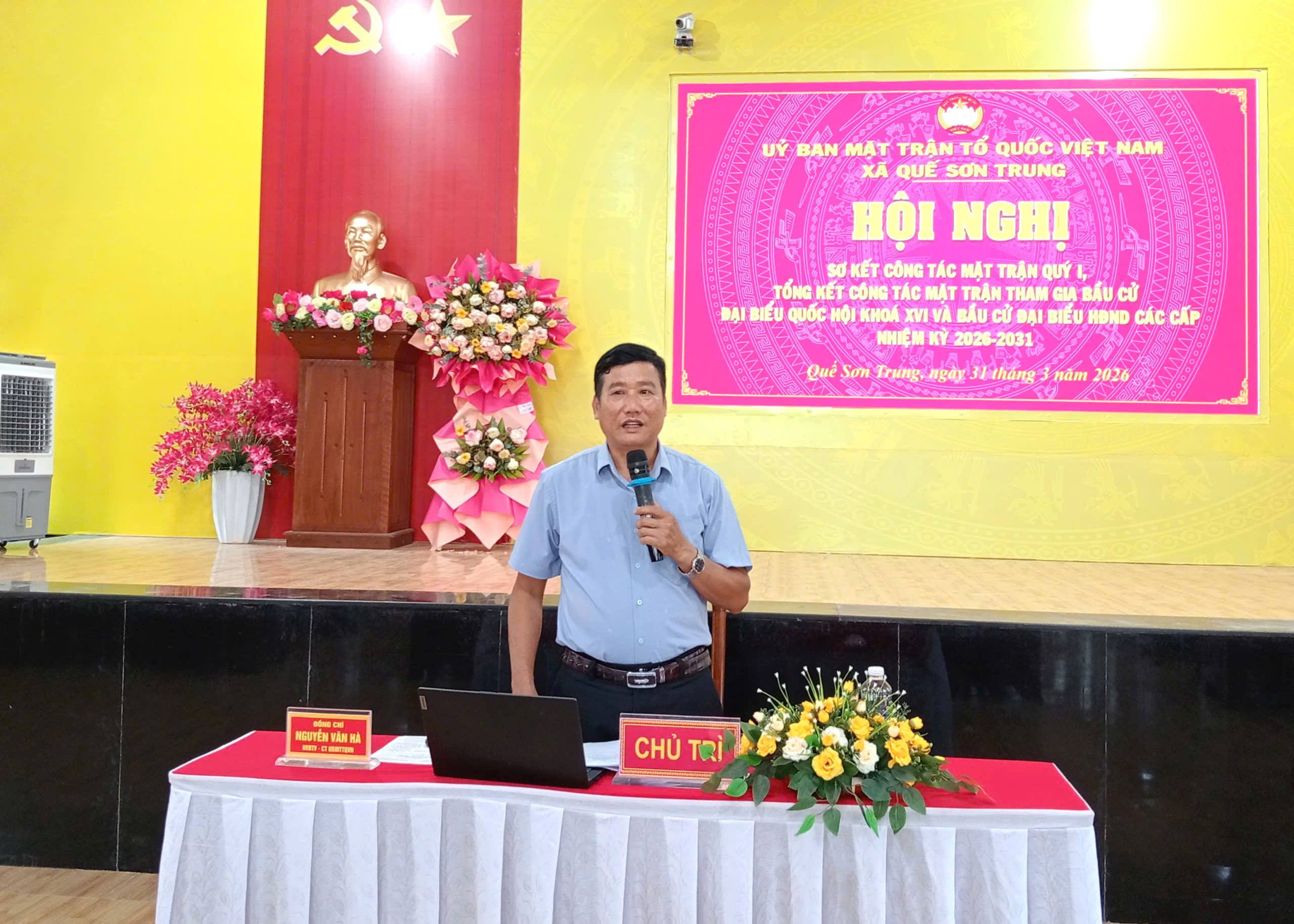 Ủy ban Mặt trận Tổ quốc Việt Nam xã Quế Sơn Trung tổ chức Hội nghị sơ kết công tác Quý I/2026