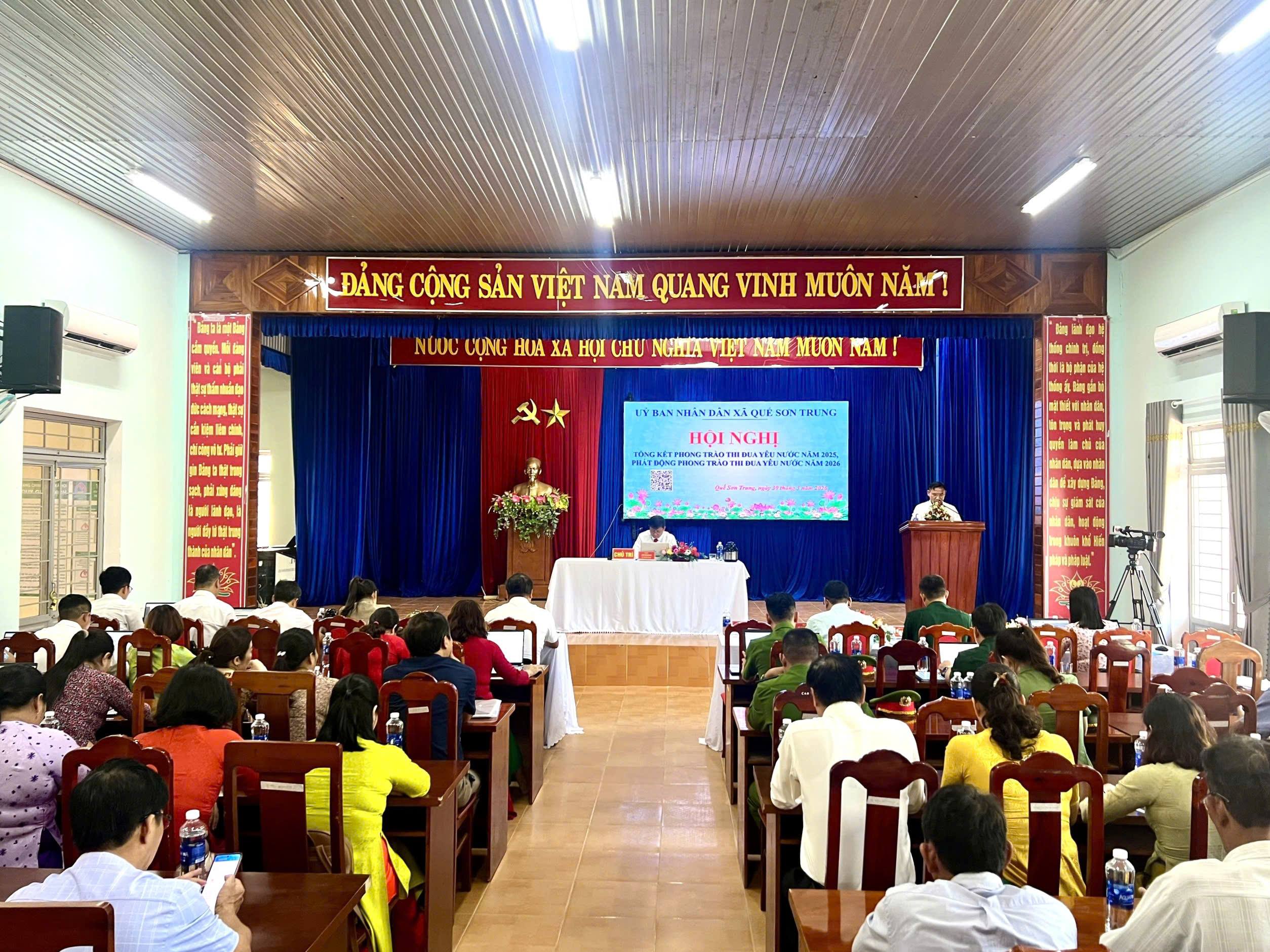 Xã Quế Sơn Trung tổ chức Hội nghị Tổng kết Phong trào Thi đua yêu nước năm 2025.