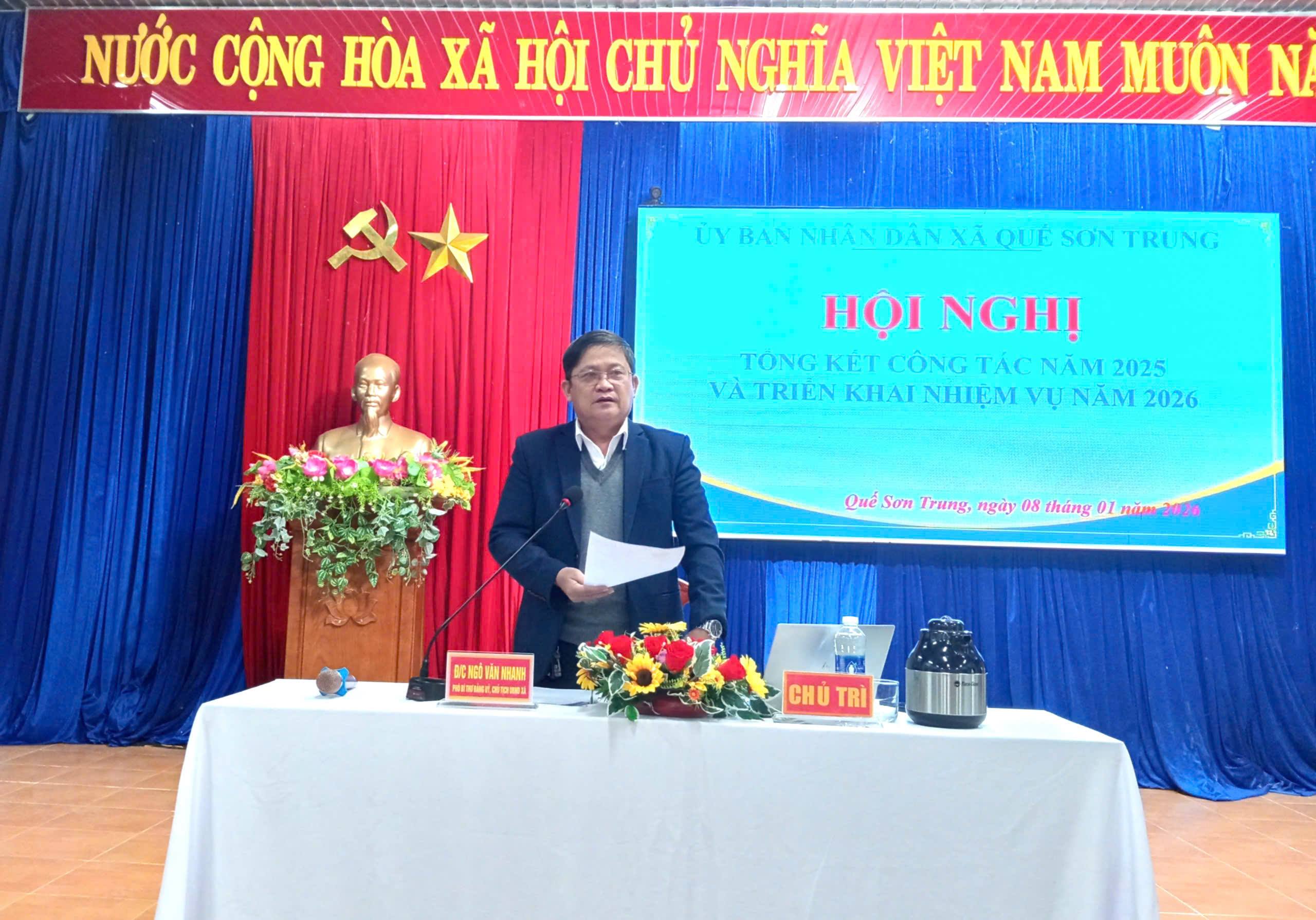 UBND XÃ QUẾ SƠN TRUNG HỘI NGHỊ TỔNG KẾT CÔNG TÁC NĂM 2025