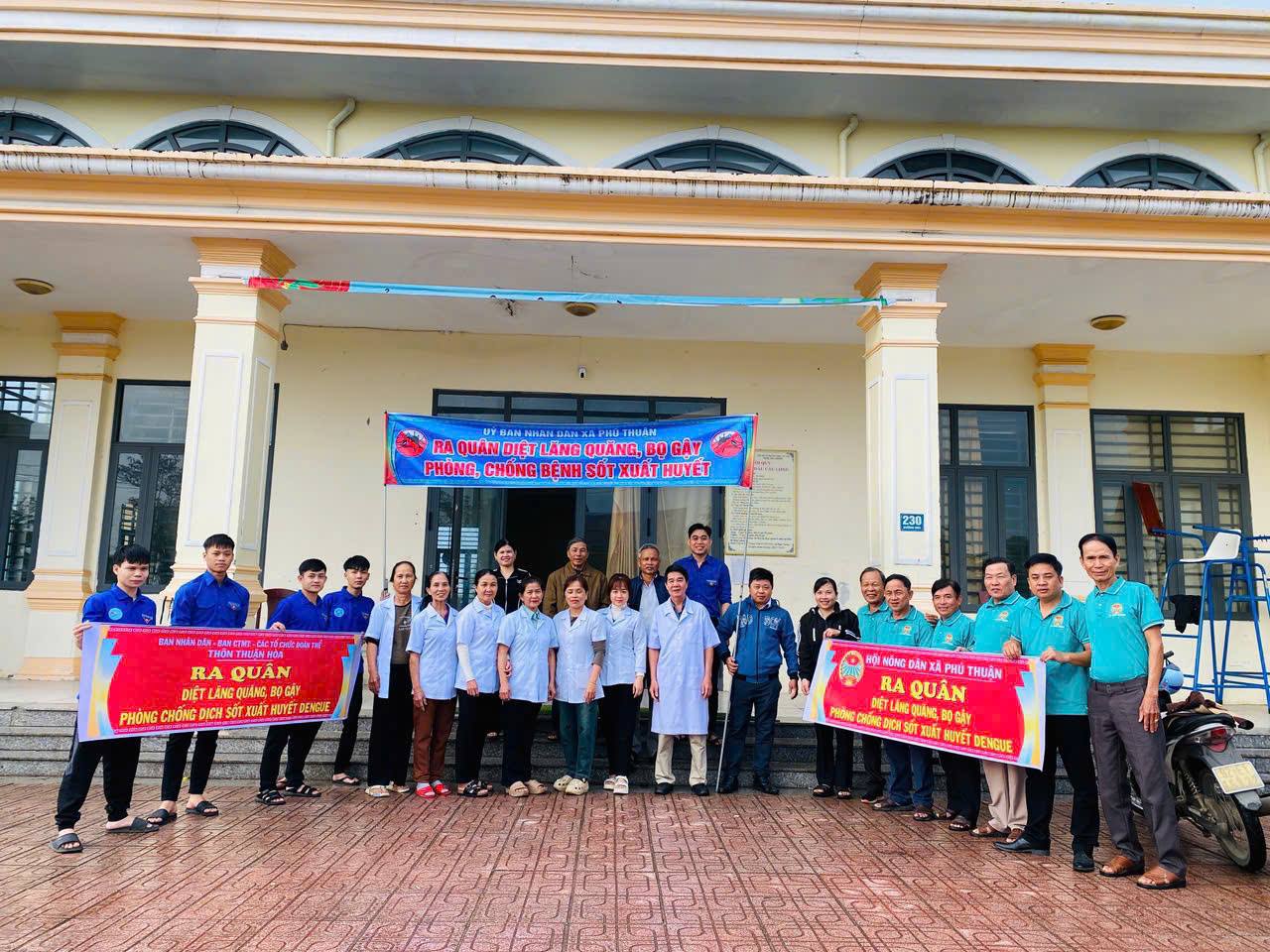 UBND XÃ PHÚ THUẬN RA QUÂN DIỆT LĂNG QUĂNG, BỌ GẬY PHÒNG, CHỐNG SỐT XUẤT HUYẾT