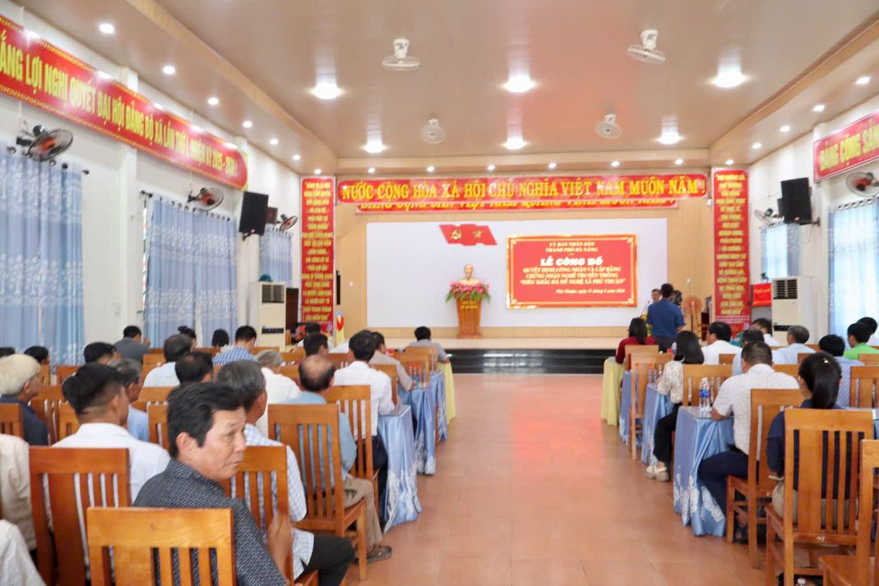 LỄ CÔNG BỐ NGHỀ TRUYỀN THỐNG ĐIÊU KHẮC ĐÁ MỸ NGHỆ XÃ PHÚ THUẬN