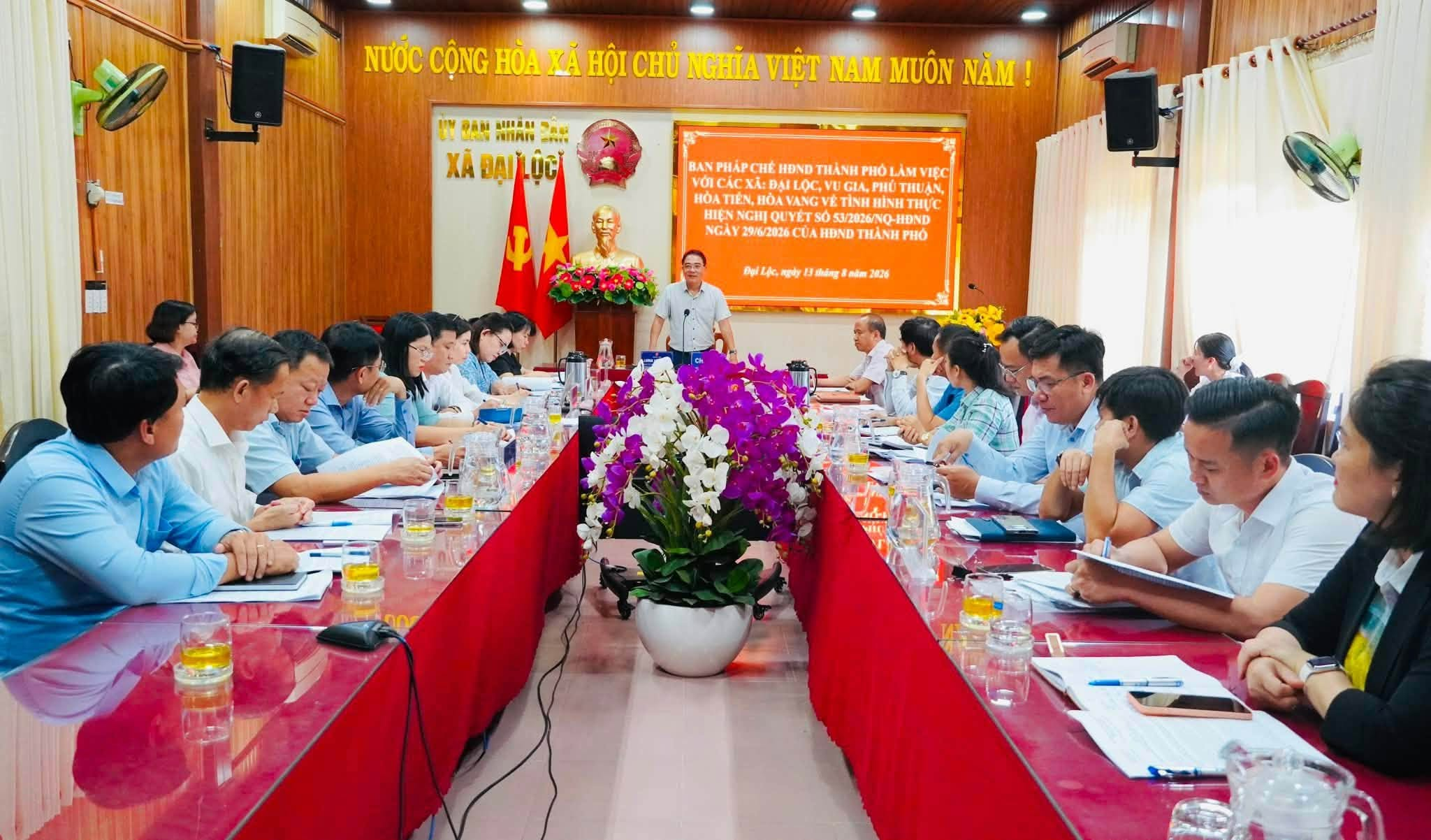 BAN PHÁP CHẾ HĐND THÀNH PHỐ LÀM VIỆC VỚI CÁC XÃ TRÊN ĐỊA BÀN THÀNH PHỐ