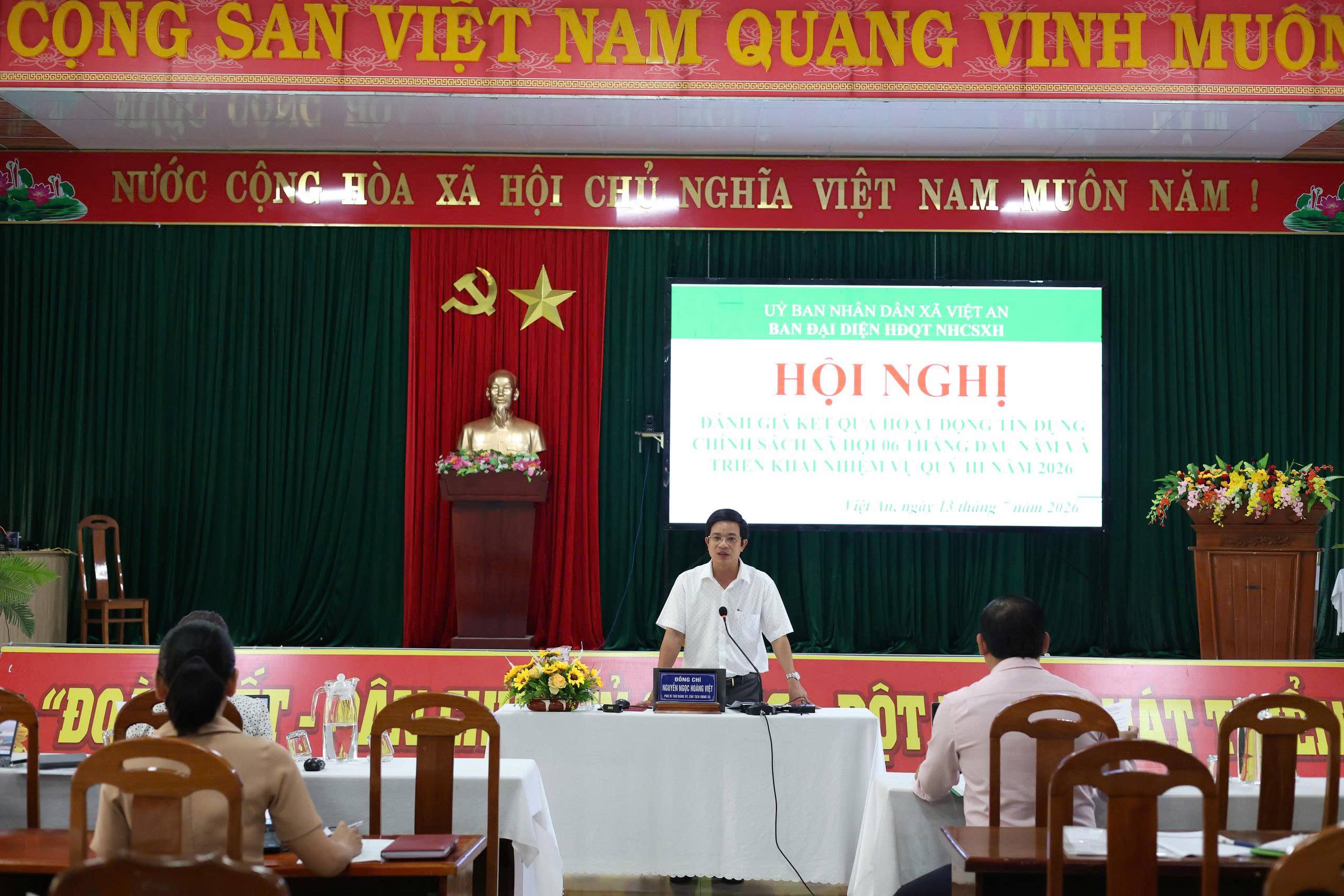 XÃ VIỆT AN ĐÁNH GIÁ KẾT QUẢ HOẠT ĐỘNG TÍN DỤNG CHÍNH SÁCH XÃ HỘI 6 THÁNG ĐẦU NĂM 2026