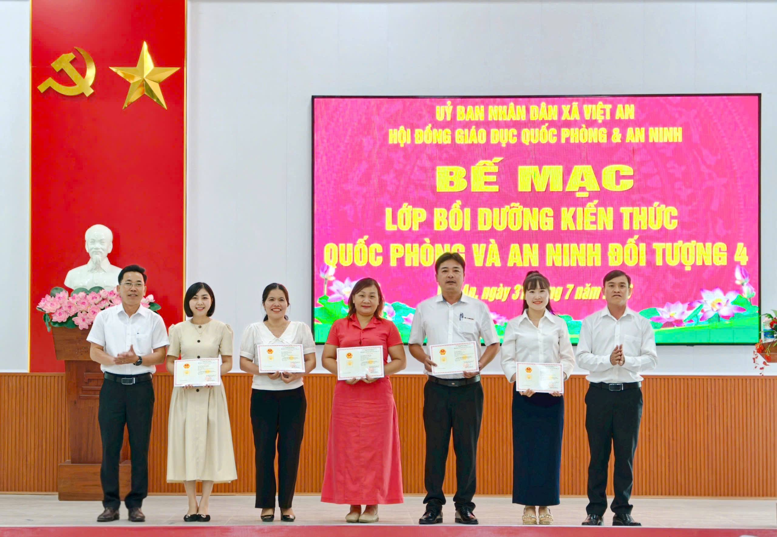 XÃ VIỆT AN BẾ MẠC LỚP BỒI DƯỠNG KIẾN THỨC QUỐC PHÒNG VÀ AN NINH ĐỐI TƯỢNG 4 NĂM 2026