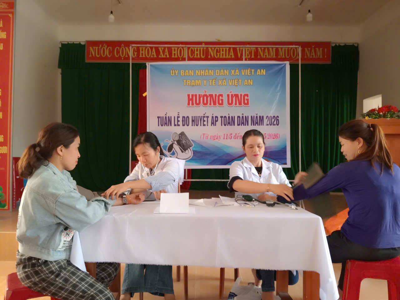 TRẠM Y TẾ VIỆT AN TRIỂN KHAI ĐO HUYẾT ÁP HƯỞNG ỨNG TUẦN LỄ “TOÀN DÂN ĐO HUYẾT ÁP” NĂM 2026