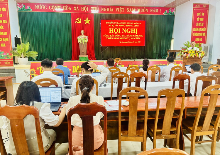 CHI BỘ VĂN PHÒNG HĐND&amp;UBND XÃ VIỆT AN TỔ HỘI NGHỊ TRIỂN KHAI NHIỆM VỤ NĂM 2026