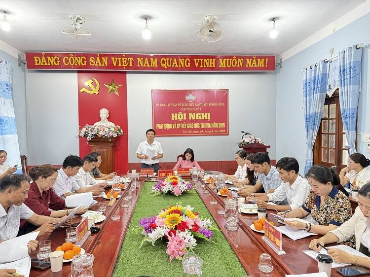 Ủy ban MTTQ Việt Nam xã Việt An chủ trì ký kết giao ước thi đua Cụm thi đua số 7 năm 2026