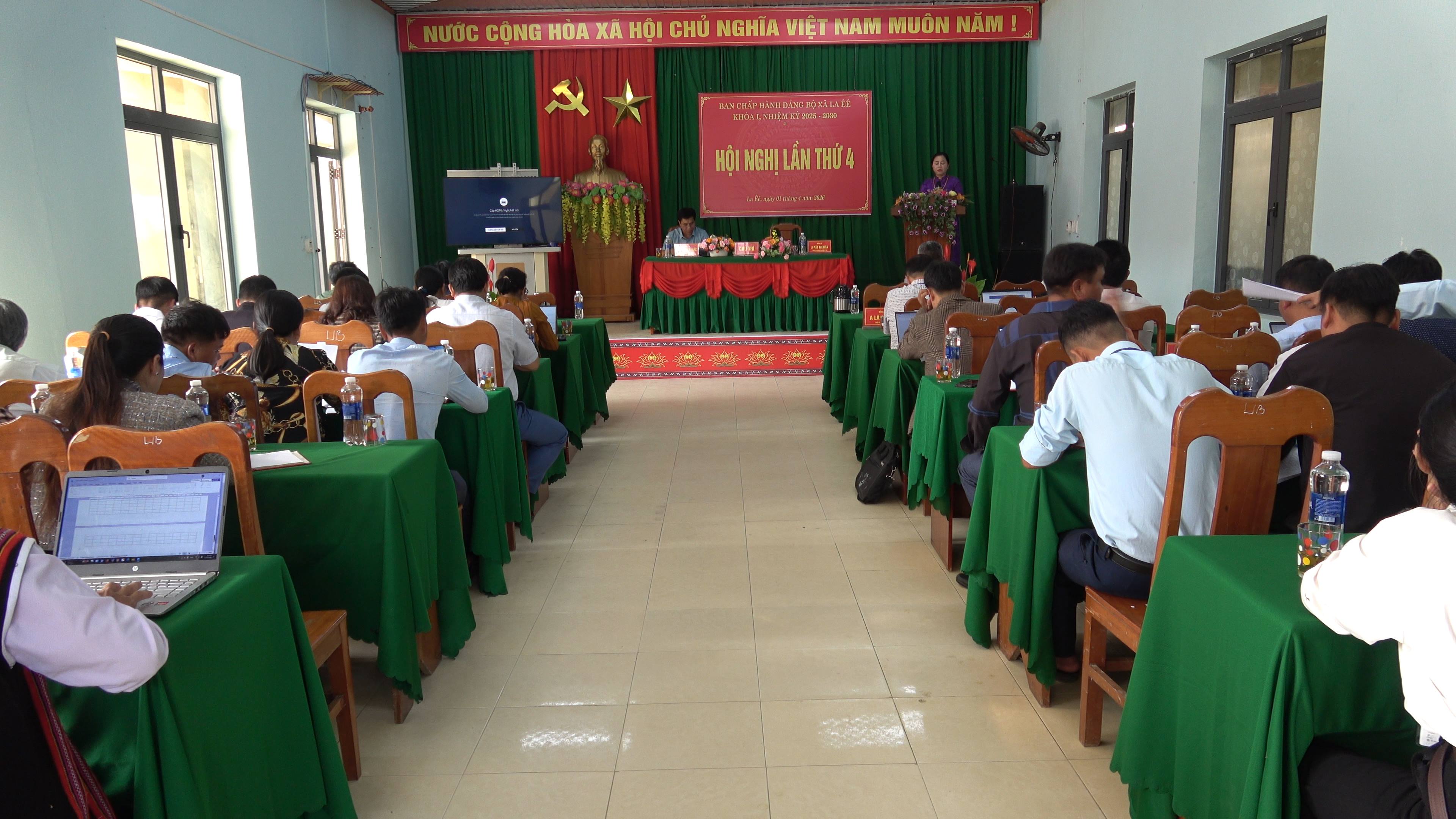 ĐẢNG BỘ XÃ LA ÊÊ SƠ KẾT CÔNG TÁC QUÝ I, TRIỂN KHAI NHIỆM VỤ TRỌNG TÂM QUÝ II NĂM 2026