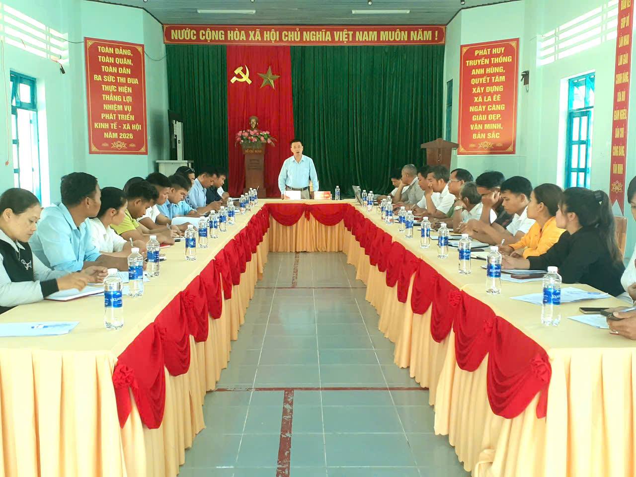 THƯỜNG TRỰC HĐND XÃ LA ÊÊ GIÁM SÁT VIỆC THỰC HIỆN NGHỊ QUYẾT PHÁT TRIỂN KINH TẾ - XÃ HỘI, BẢO ĐẢM QUỐC PHÒNG - AN NINH NĂM 2026
