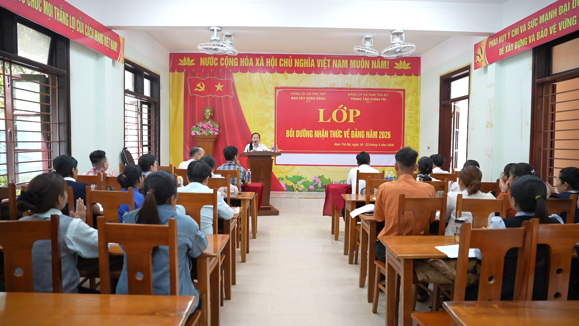 Trà Tập khai giảng lớp bồi dưỡng nhận thức về Đảng năm 2026
