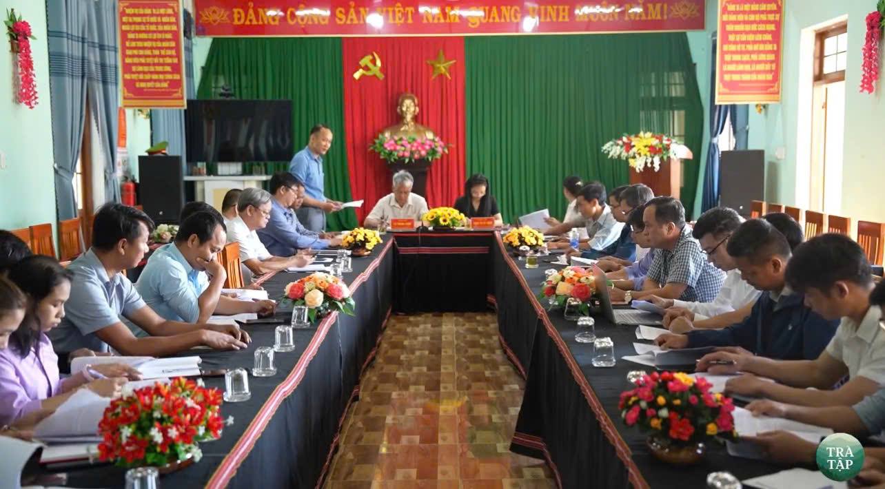 Đoàn giám sát số 148 Đảng ủy xã Trà Tập làm việc với Chi bộ UBND xã