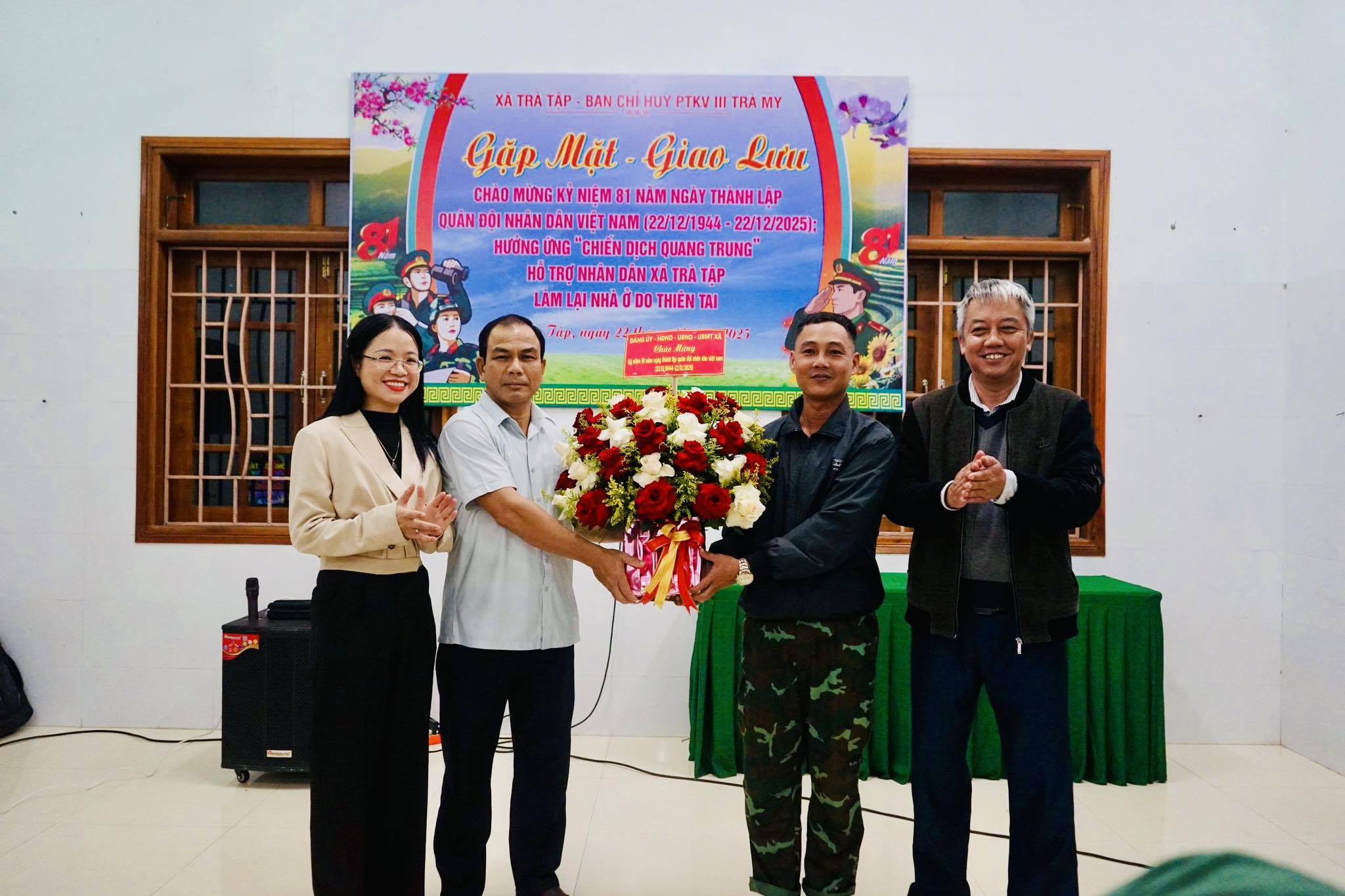 Xã Trà Tập gặp mặt, giao lưu cán bộ, chiến sĩ nhân kỷ niệm 81 năm Ngày thành lập Quân đội Nhân dân Việt Nam