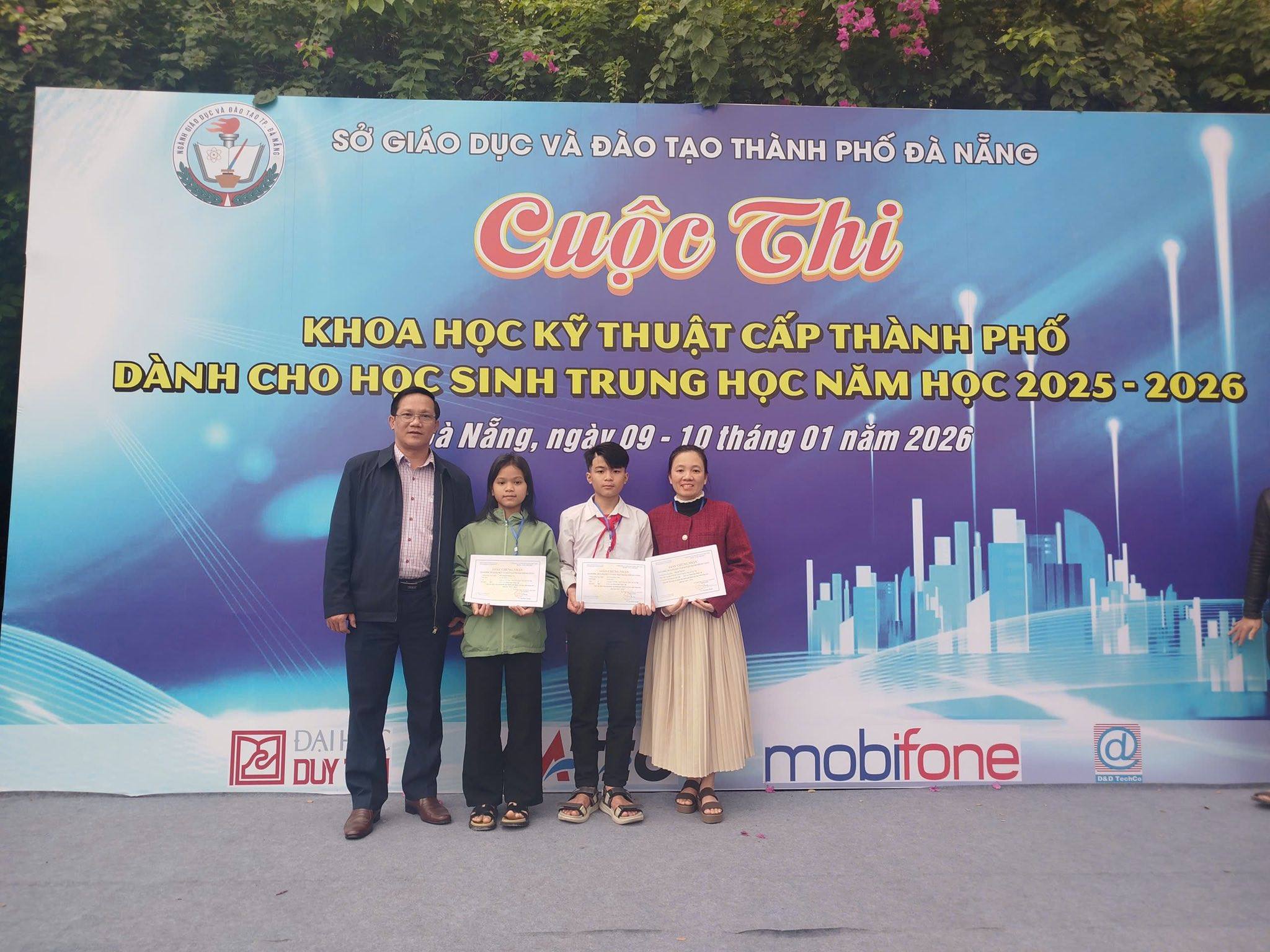 Học sinh xã Trà Tập đạt giải Ba tại Cuộc thi Khoa học kỹ thuật học sinh  cấp thành phố năm học 2025 – 2026
