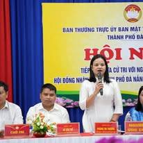 Ứng cử viên đại biểu HĐND Tp khóa XI, đơn vị bầu cử số 14 tiếp xúc cử tri tại xã Trà Tập