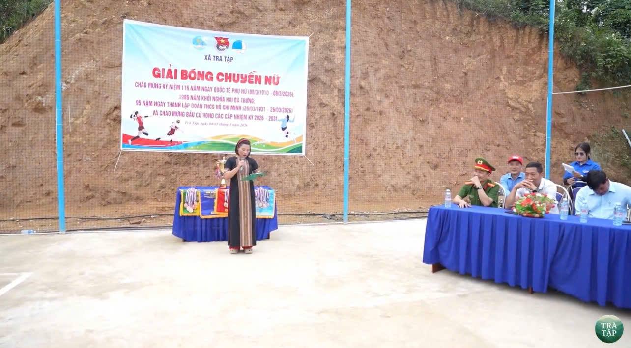 Khai mạc Giải bóng chuyền nữ xã Trà Tập năm 2026