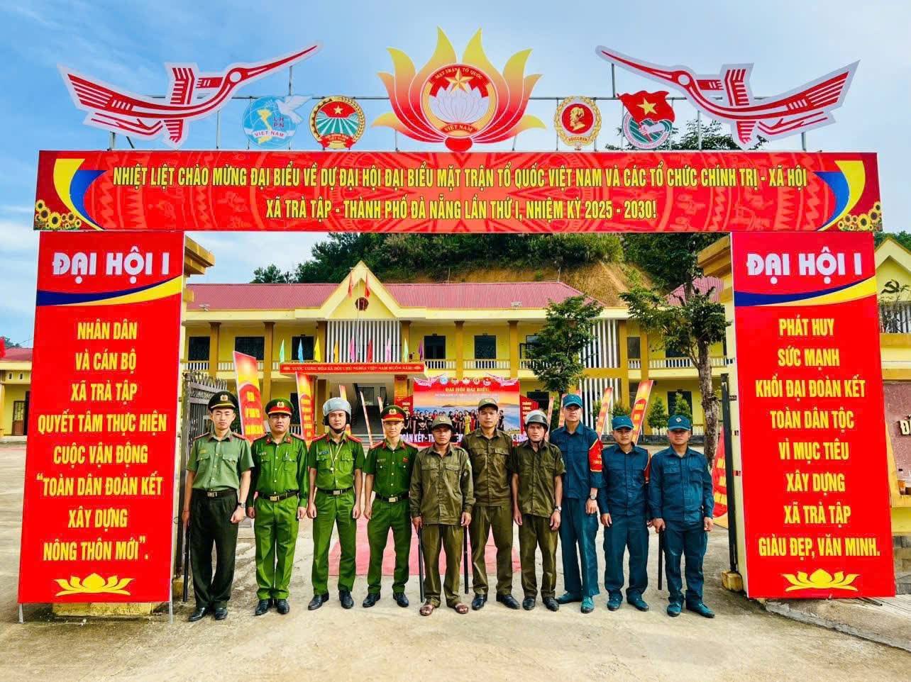 Công an và Ban Chỉ huy Quân sự đảm bảo an ninh Đại hội MTTQ và các tổ chức chính trị – xã hội Trà Tập