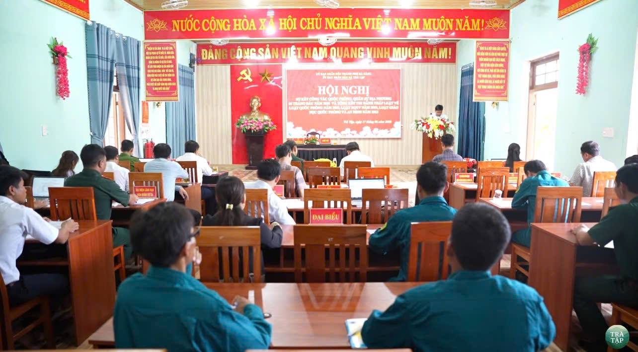 Xã Trà Tập sơ kết công tác quốc phòng, quân sự địa phương