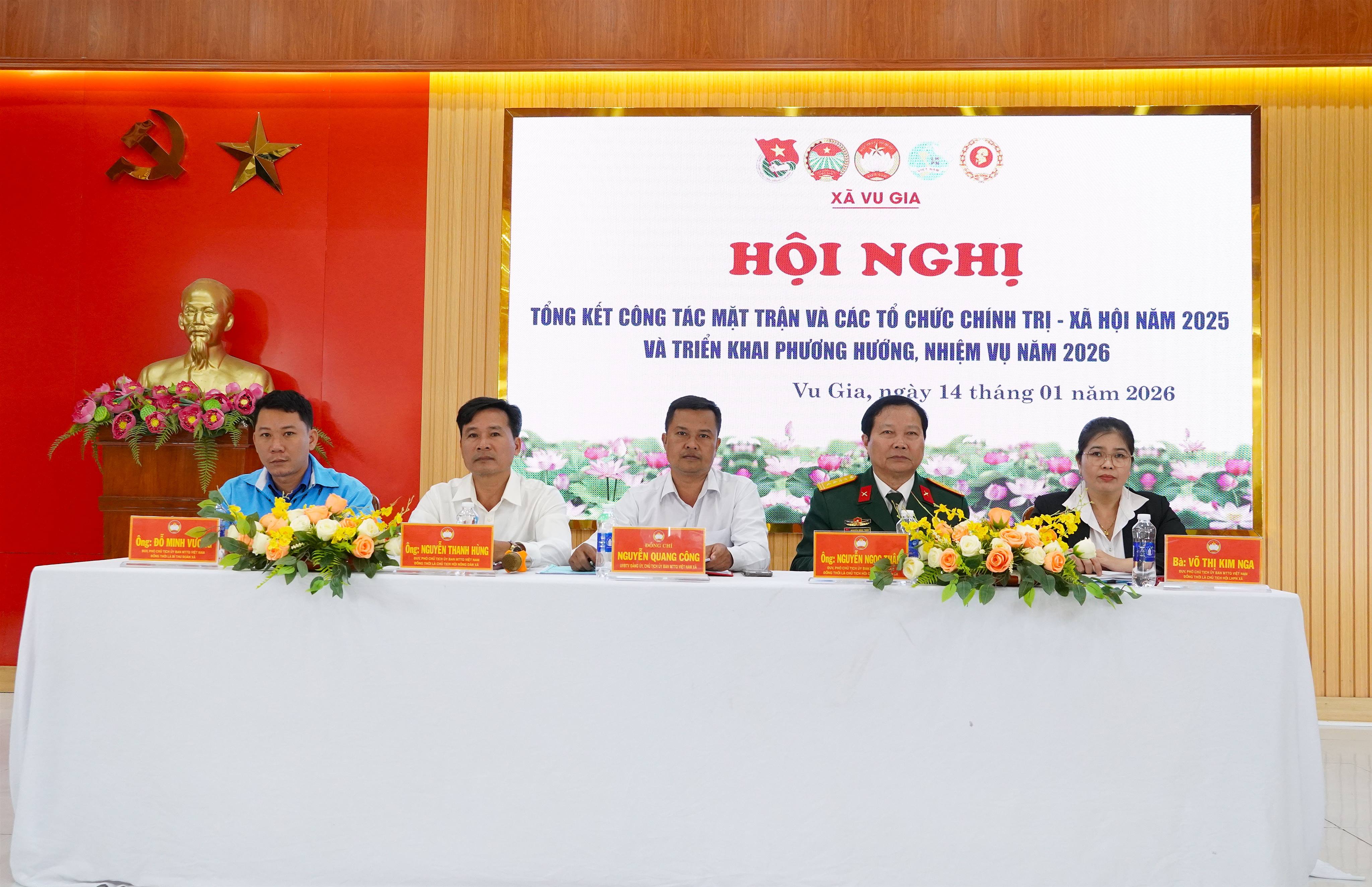 XÃ VU GIA TỔ CHỨC HỘI NGHỊ TỔNG KẾT CÔNG TÁC MẶT TRẬN VÀ CÁC TỔ CHỨC CHÍNH TRỊ – XÃ HỘI NĂM 2025