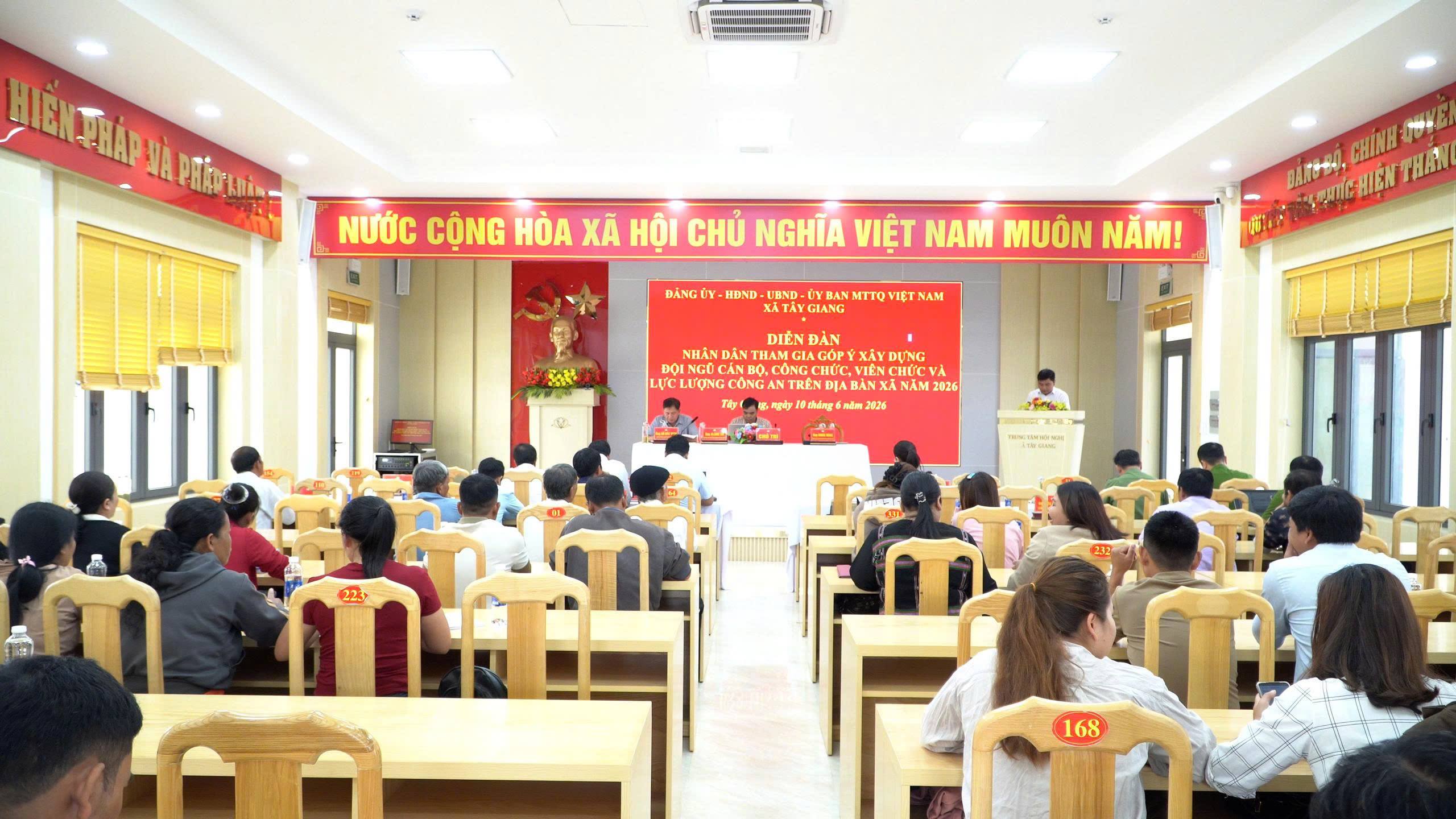 DIỄN ĐÀN “NHÂN DÂN THAM GIA GÓP Ý XÂY DỰNG ĐỘI NGŨ CÁN BỘ, CÔNG CHỨC, VIÊN CHỨC VÀ LỰC LƯỢNG CÔNG AN NHÂN DÂN XÃ” NĂM 2026