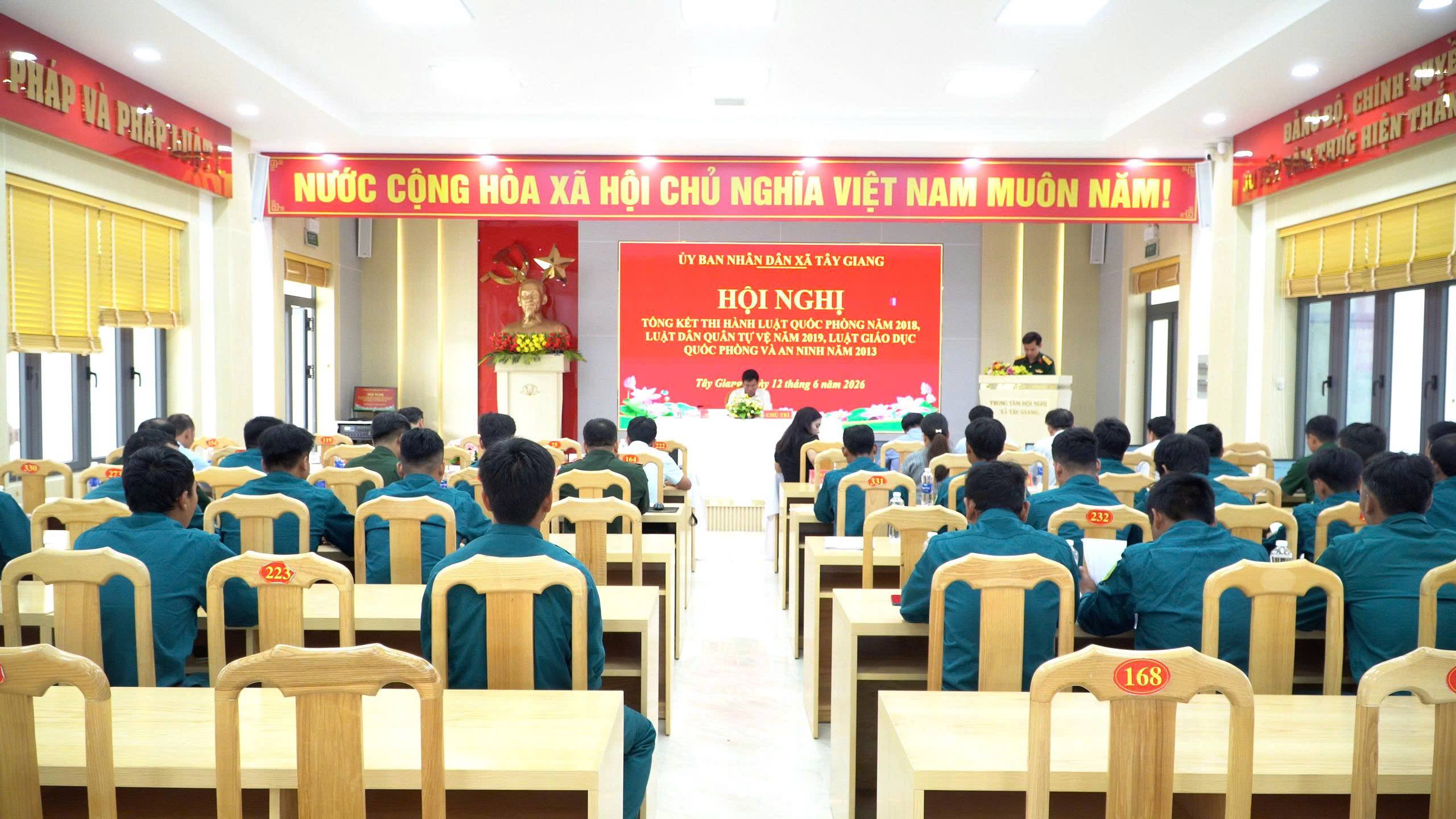 Hội nghị tổng kết thi hành Luật Quốc phòng, Luật Dân quân tự vệ và Luật Giáo dục quốc phòng, an ninh