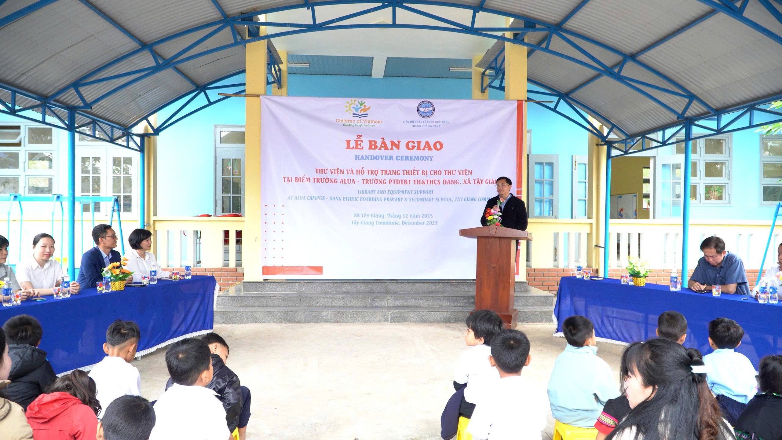 Triển khai dự án xây dựng mới thư viện và hỗ trợ trang thiết bị tại điểm trường Alua, Trường PTDTBT TH&amp;THCS Dang,