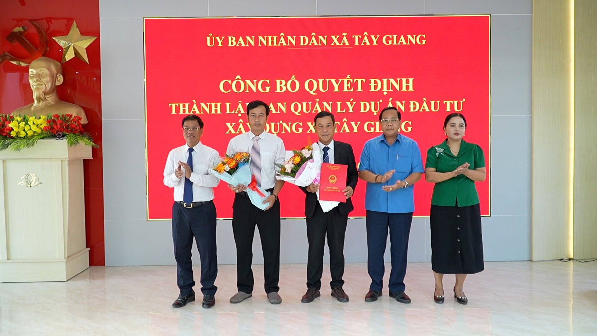 Xã Tây Giang công bố thành lập Ban Quản lý dự án đầu tư xây dựng