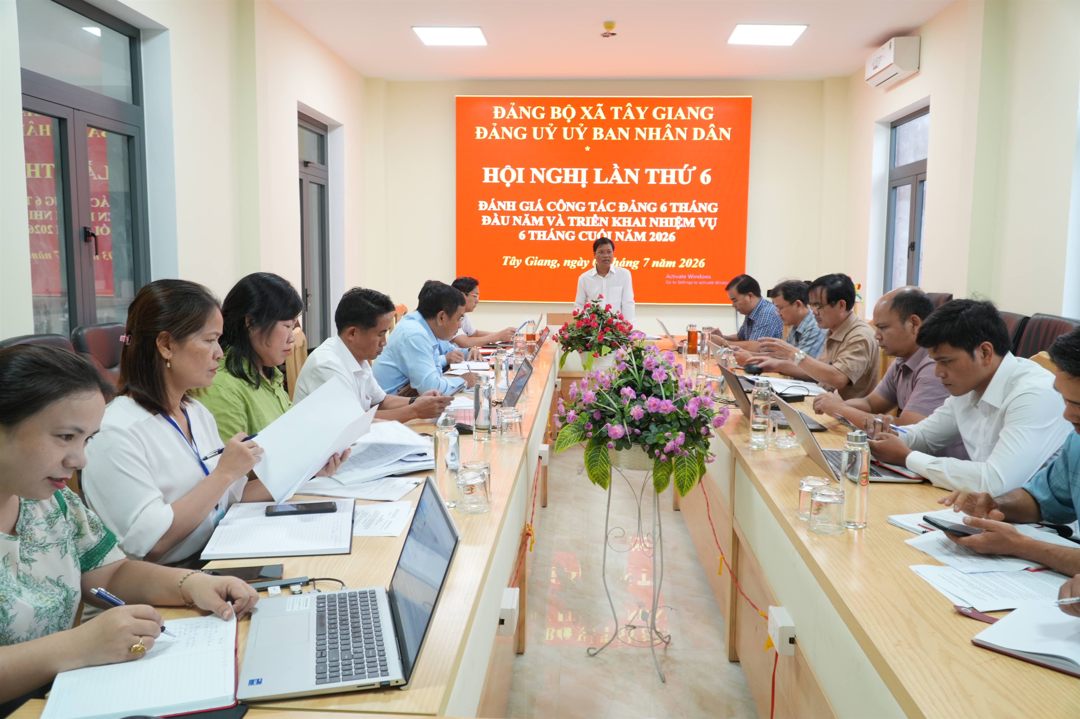 Hội Nghị Đảng ủy UBND xã Tây Giang lần thứ 6